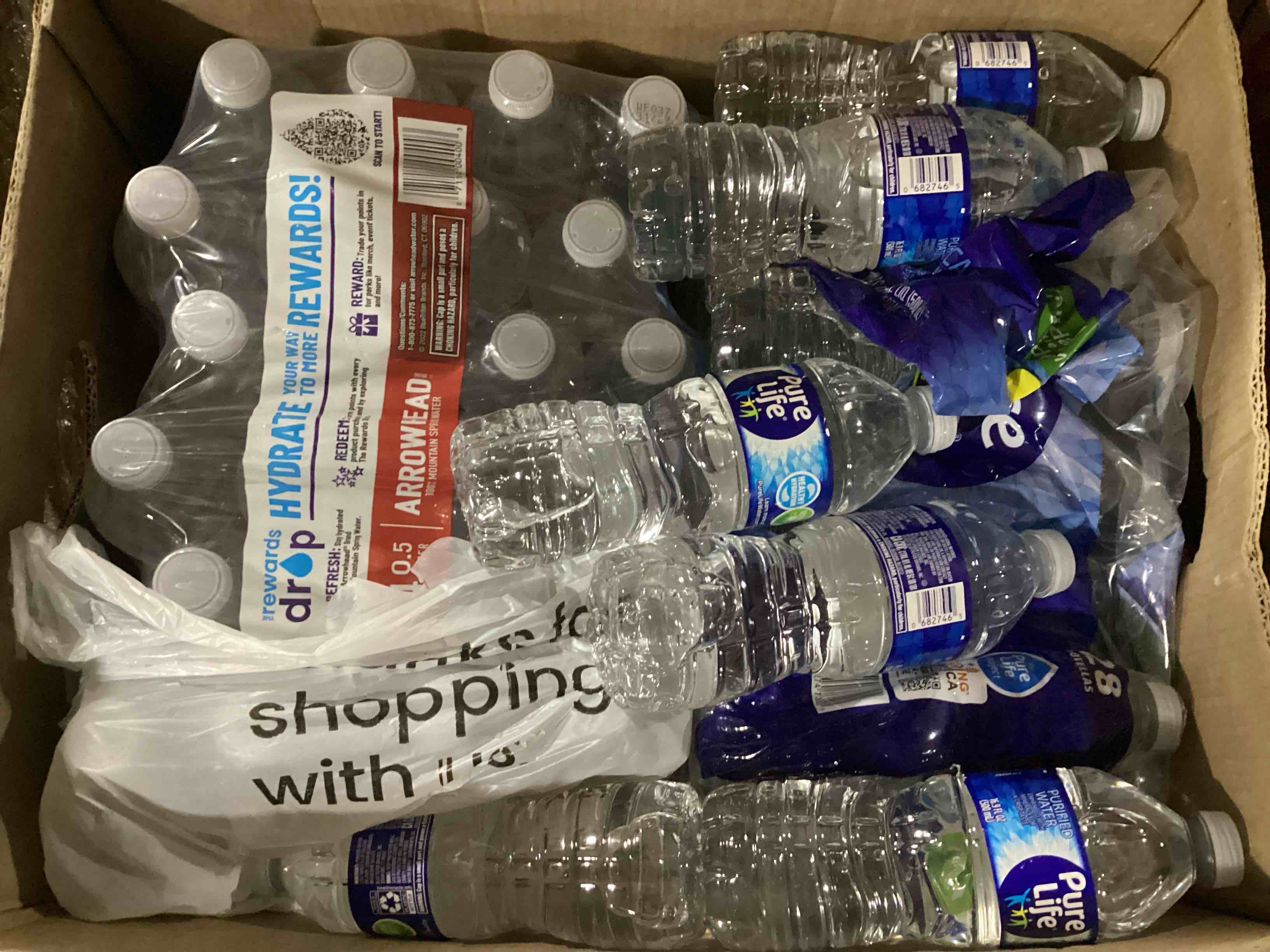 Box Of Assorted Water, Types of Water Varies 