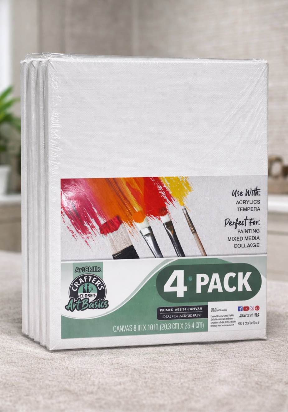 four pack 8 x 10 canvas panel