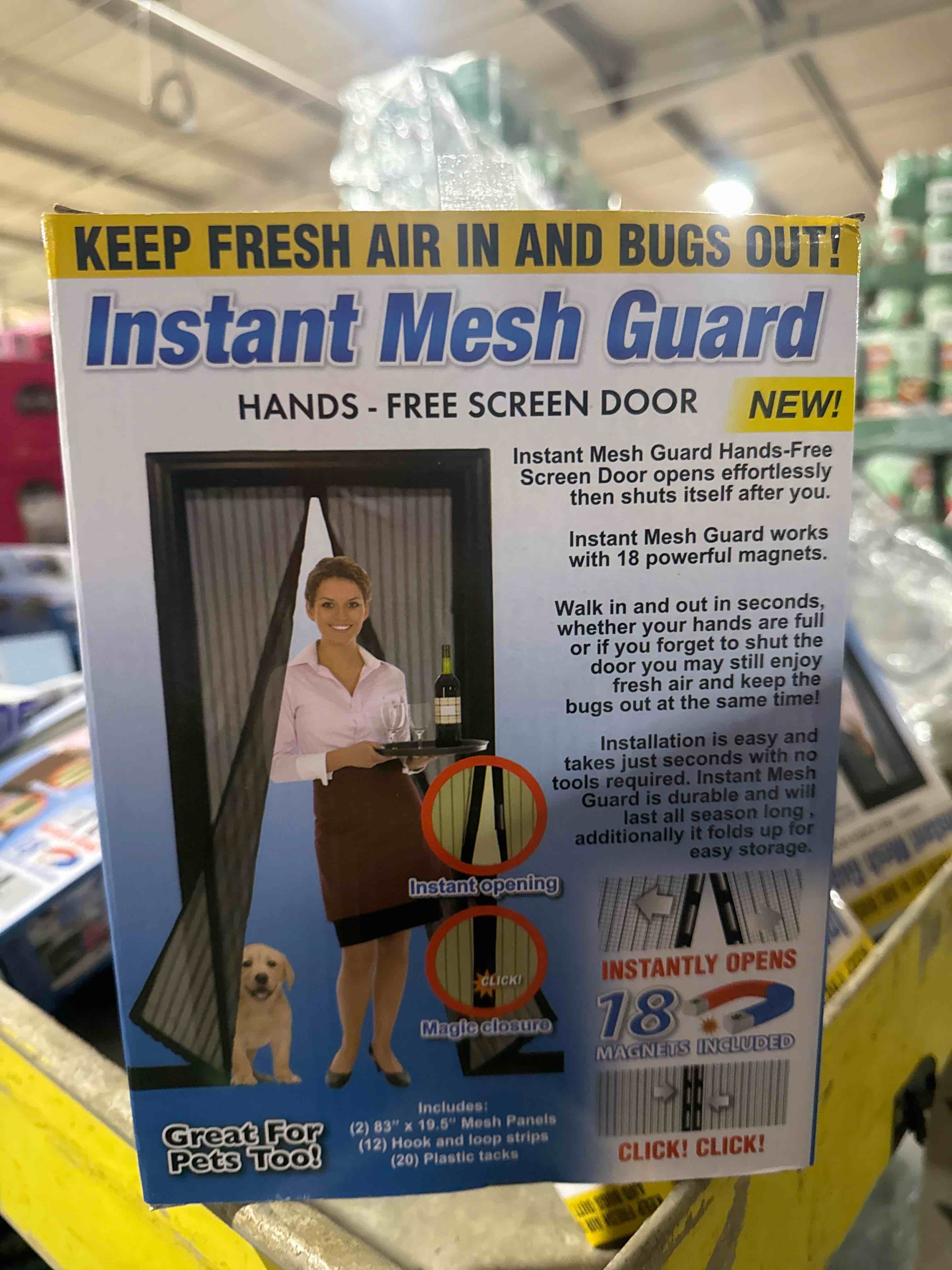 instant mesh guard hands free screen door 