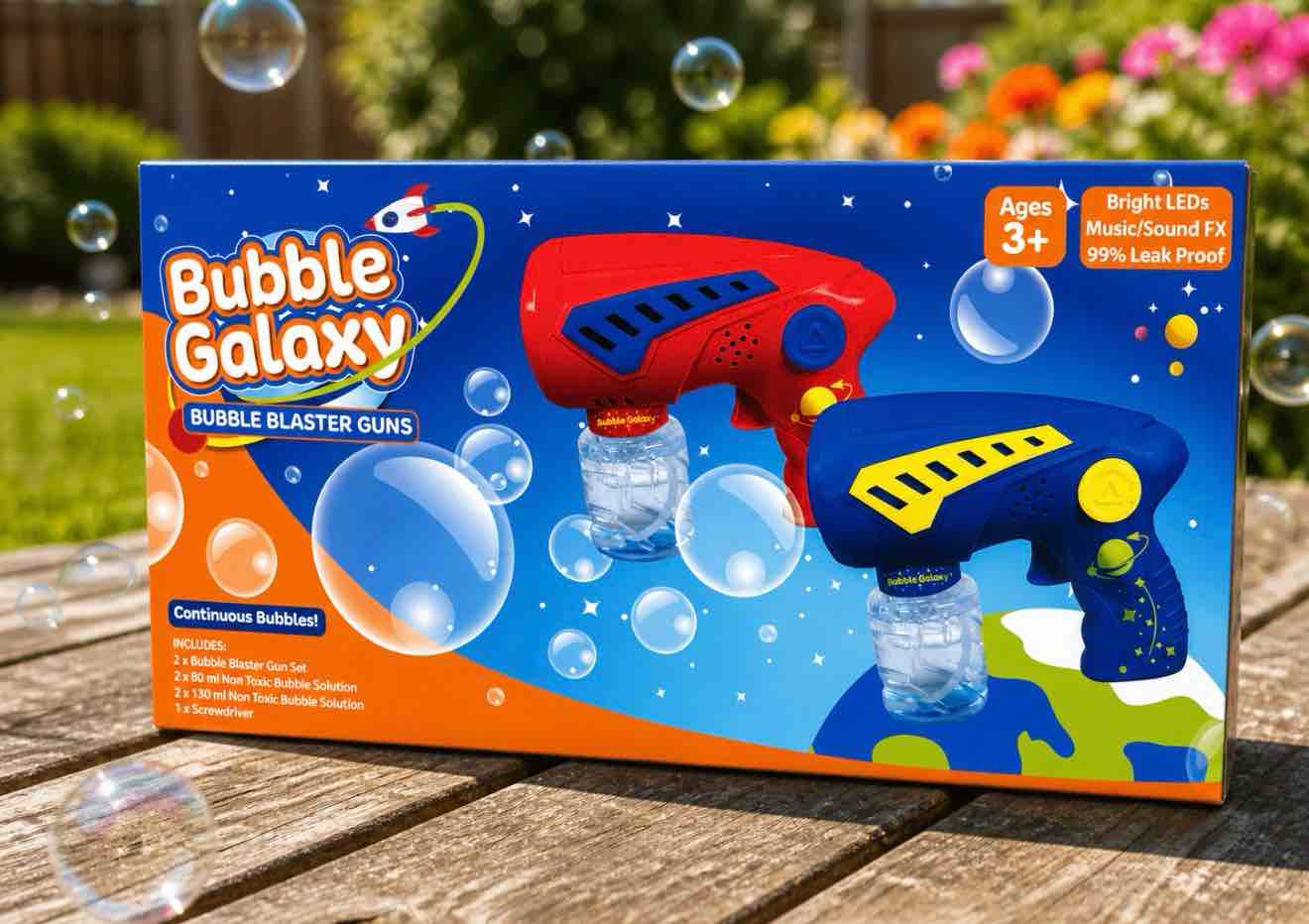 USA Toyz 2pk Bubble Blowing Toy Machine Bubble Blaster