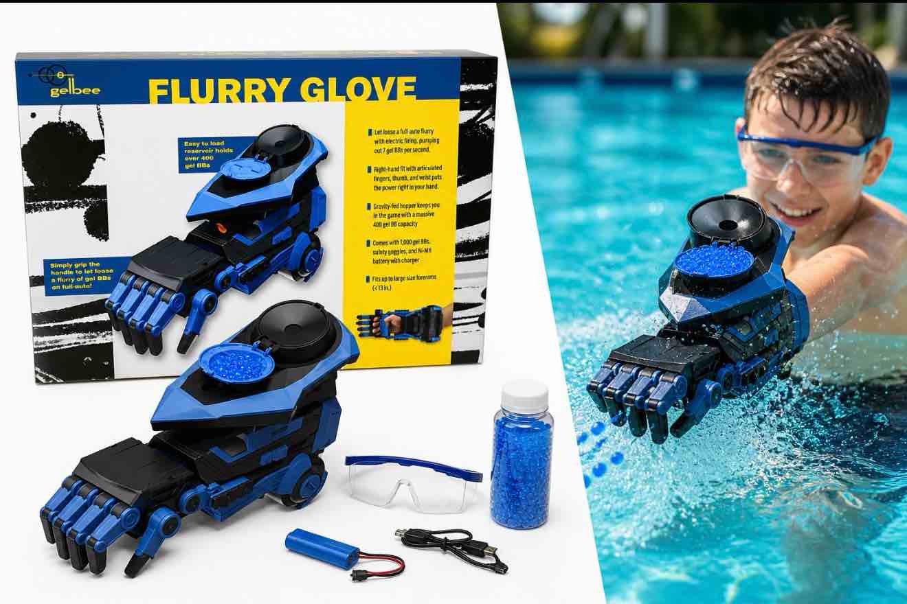 gelbee flurry glove water bead blaster