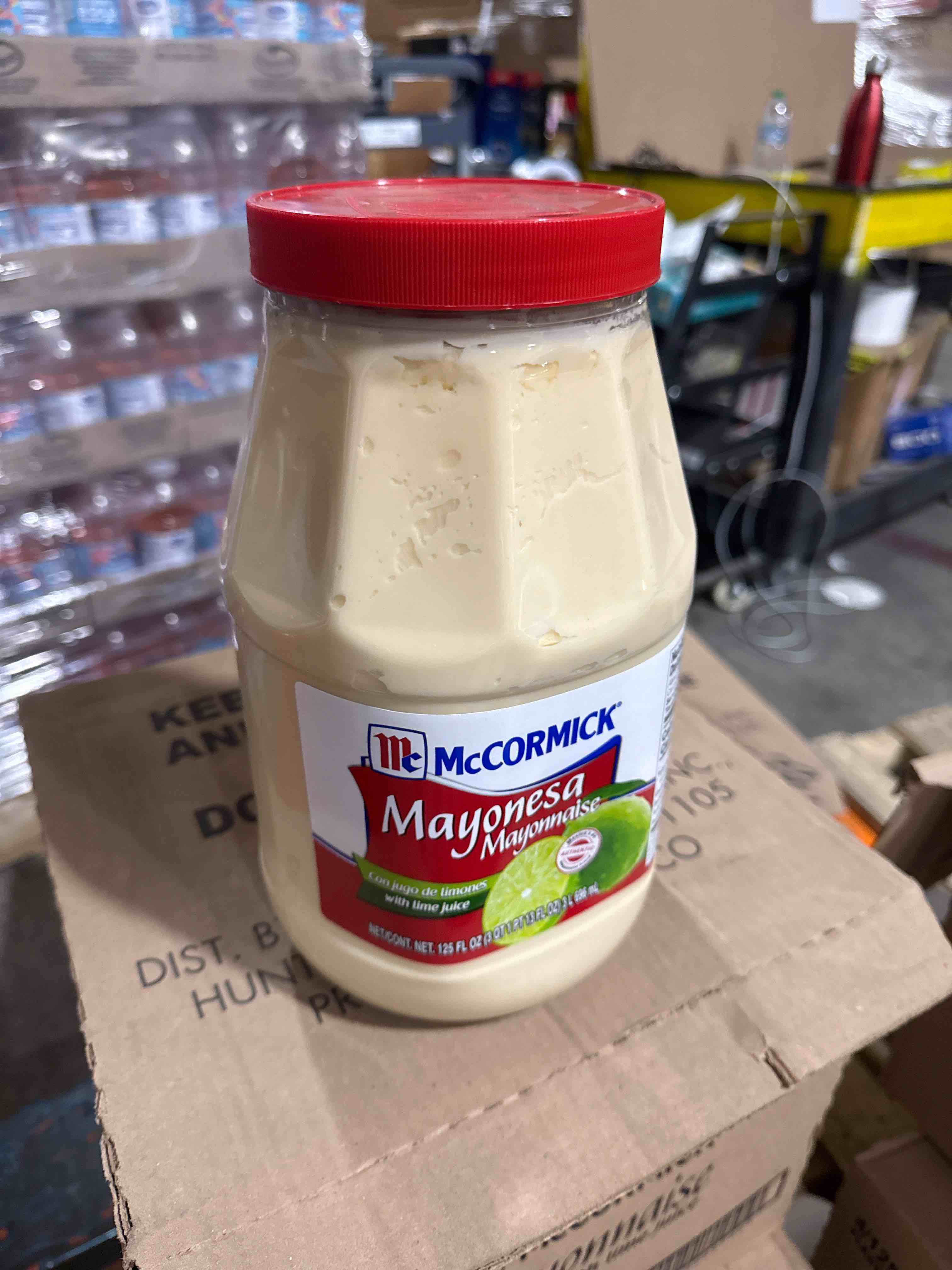 Condition photo showing New/Like New for case of 4 mccormick mayonesa (mayonnaise) with lime juice, 125 fl oz bb july 2025 