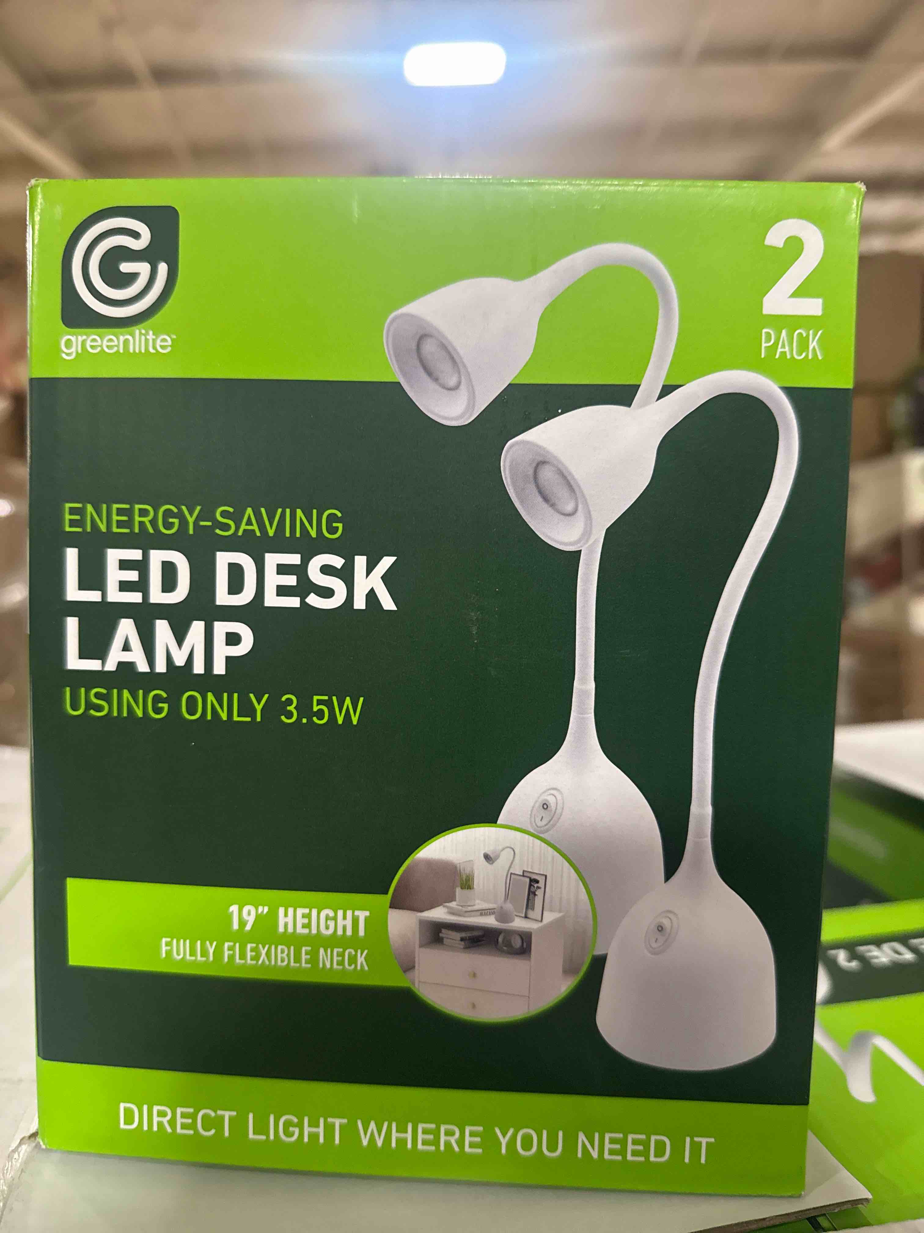 Green light, 2 pack  LED desk lamp