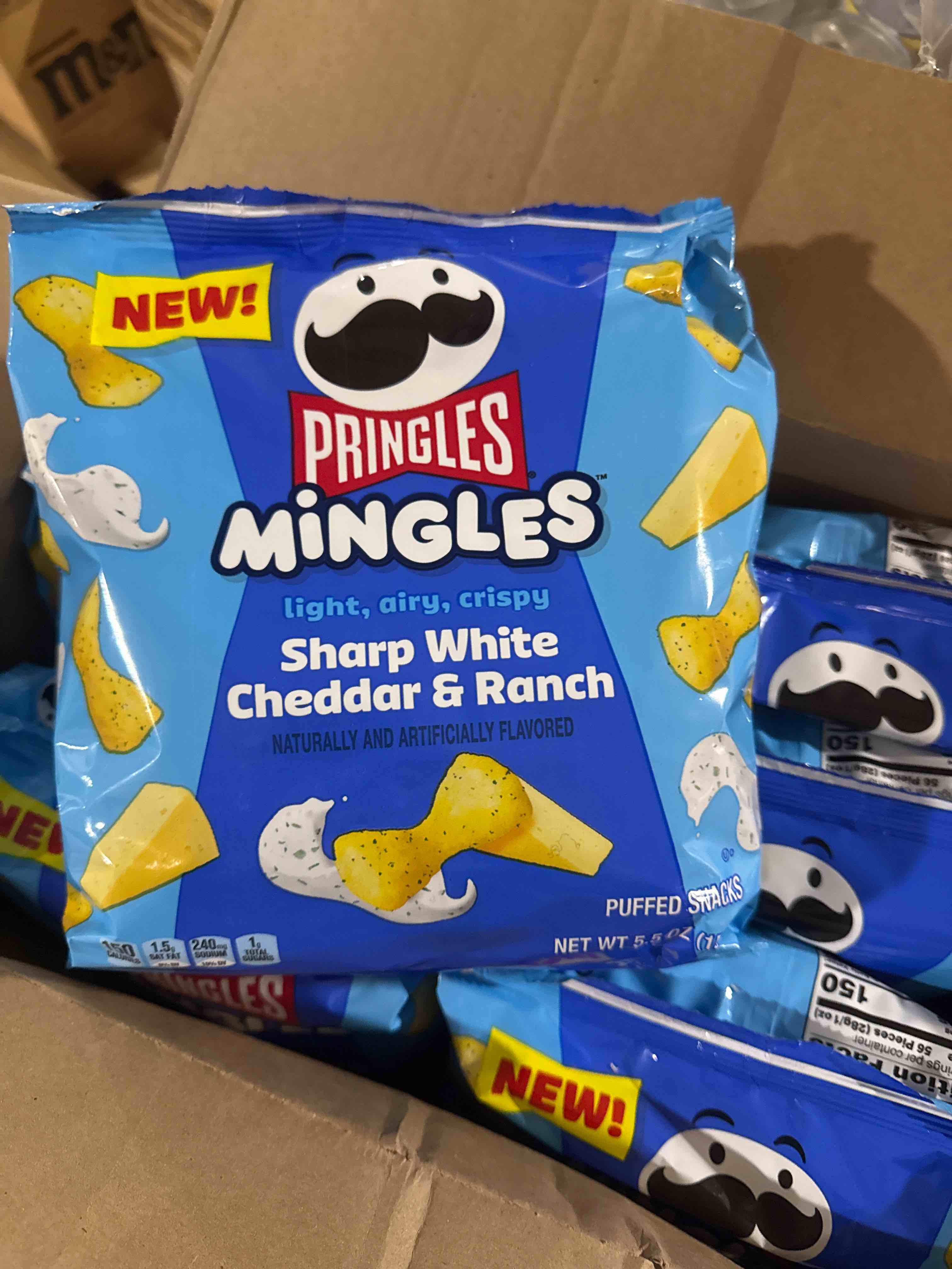 Case of 6 Pringles Mingles Sharp White Cheddar & Ranch - 5.5oz Bb Feb 2026