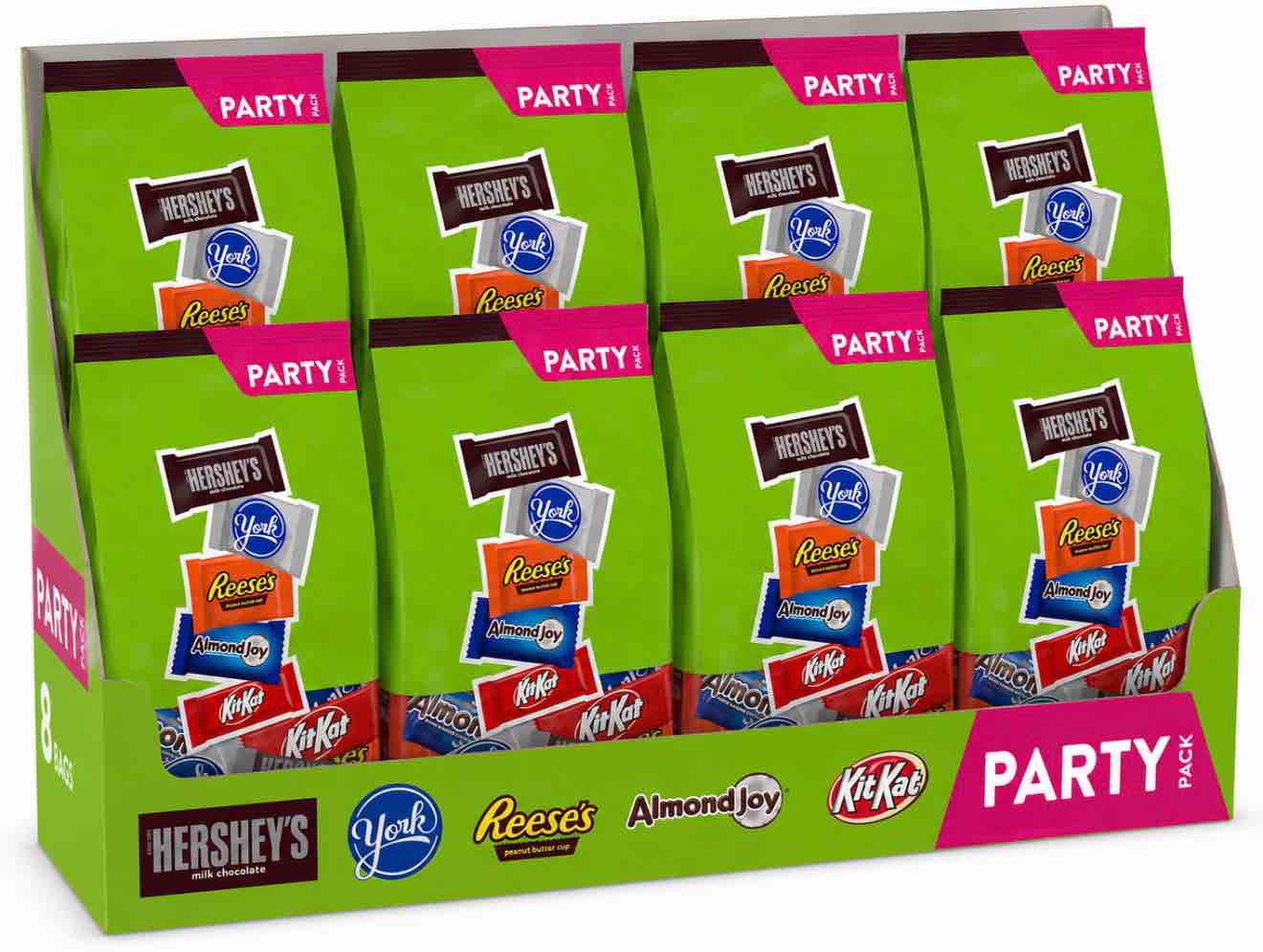 Case of 8 Hershey's Milk and Dark Chocolate Assortment Snack Size Candy - 30.22oz