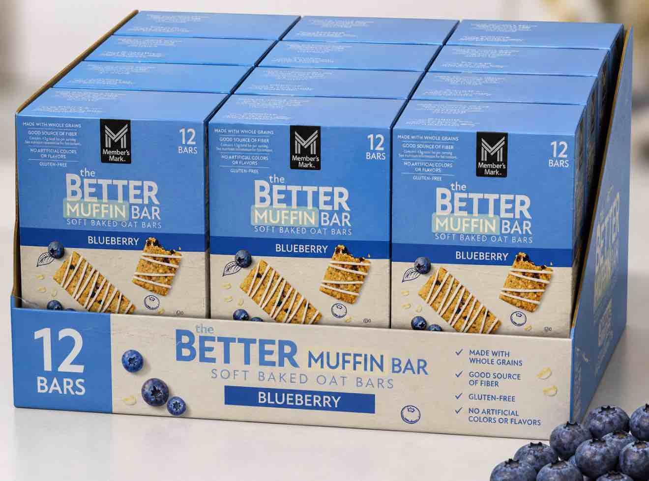 Case of 12 The Better Muffin Bar Soft Baked Oat Bars, Blueberry ( BB 2.11.26) 