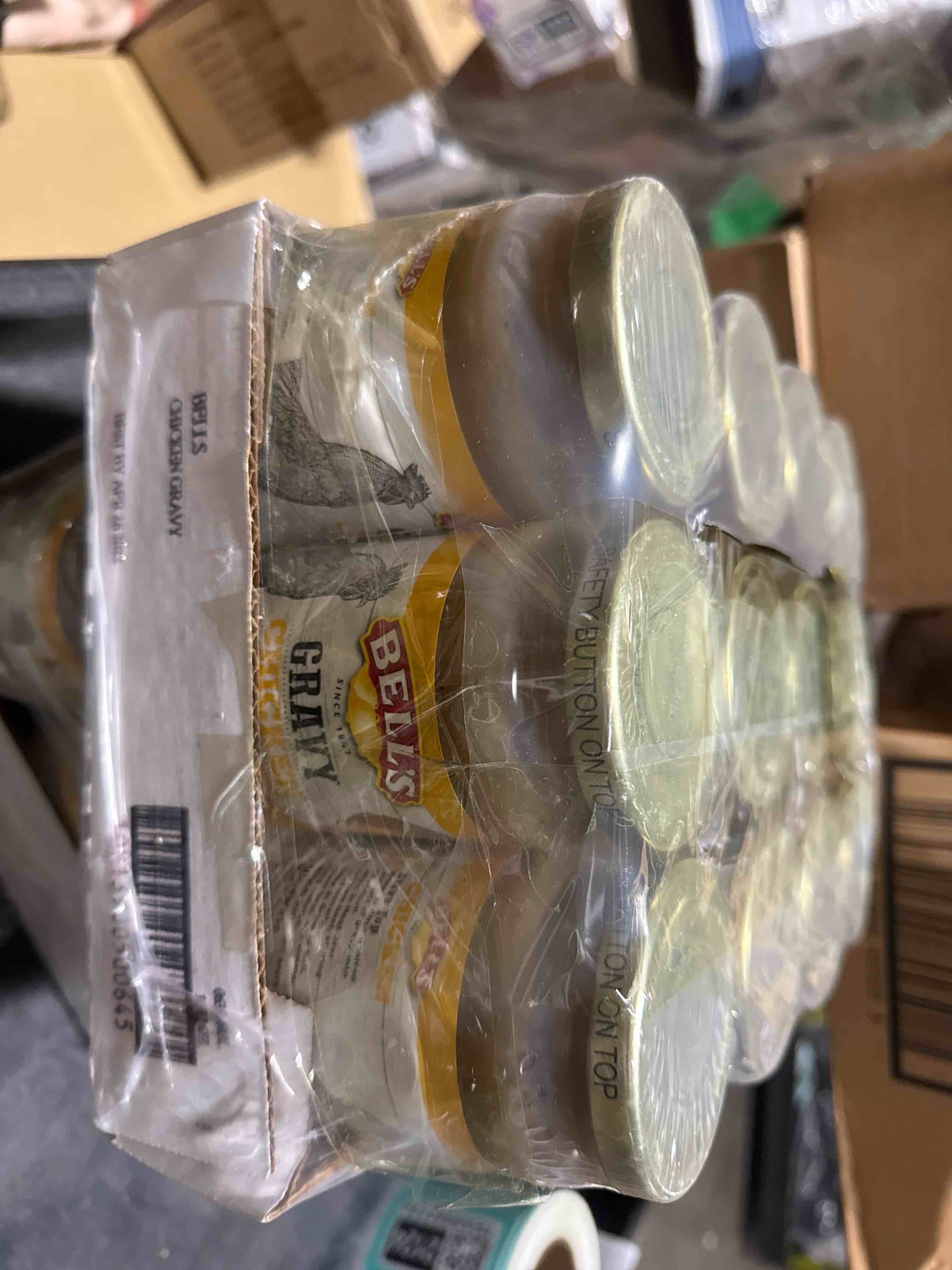 Condition photo showing New/Like New for case of 12 gravy, chicken bb 4.2025
