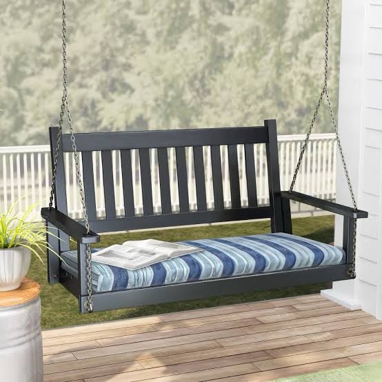 hinkle chair company 3’ porch swing black matte