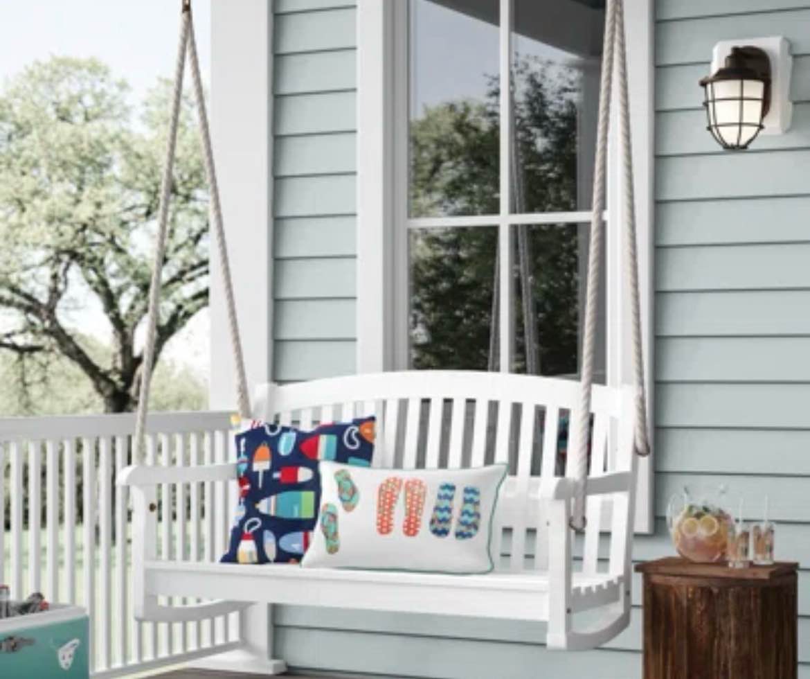 hinkle chair company 3’ porch swing white matt finish