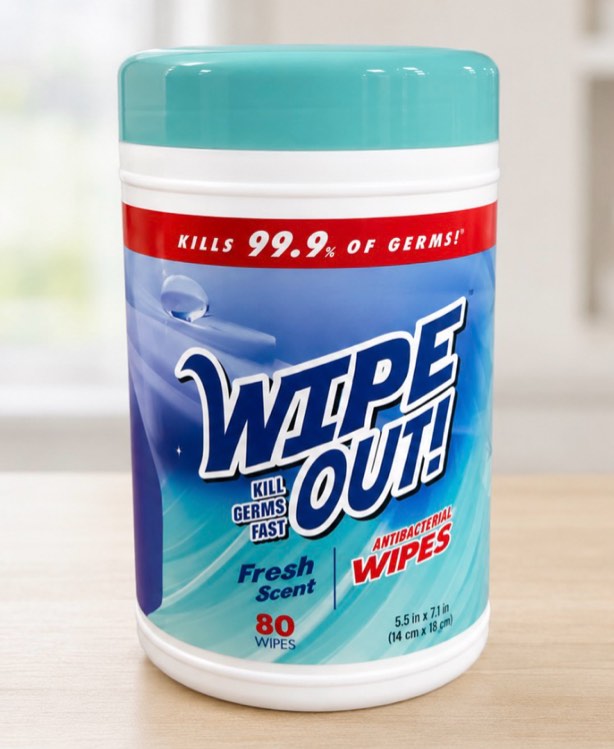 wipe out antibacterial wipes, 80 count fresh scent
