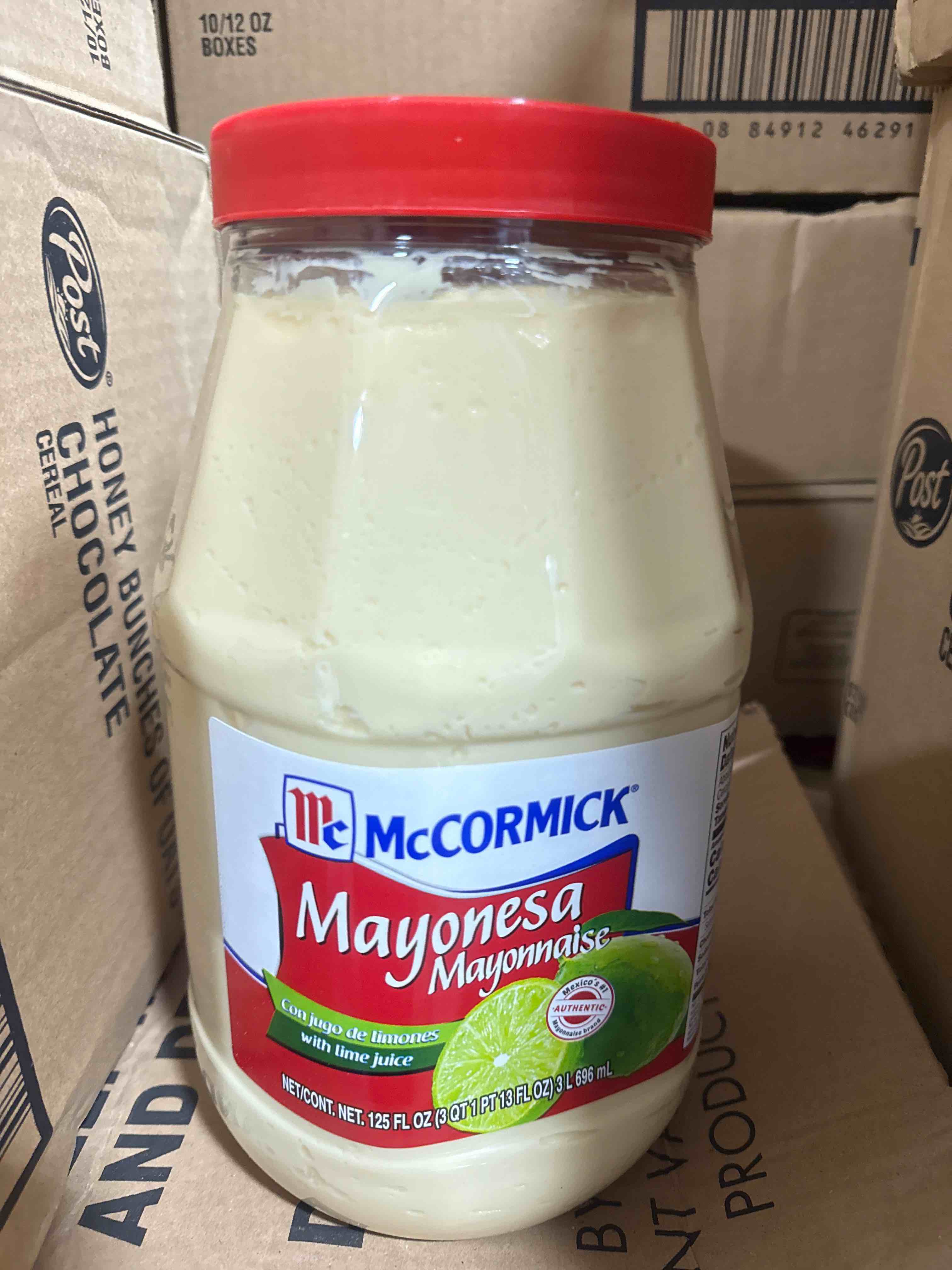 Case of 4 McCormick Mayonesa (Mayonnaise) with Lime Juice, 125 fl oz Bb July 2026 