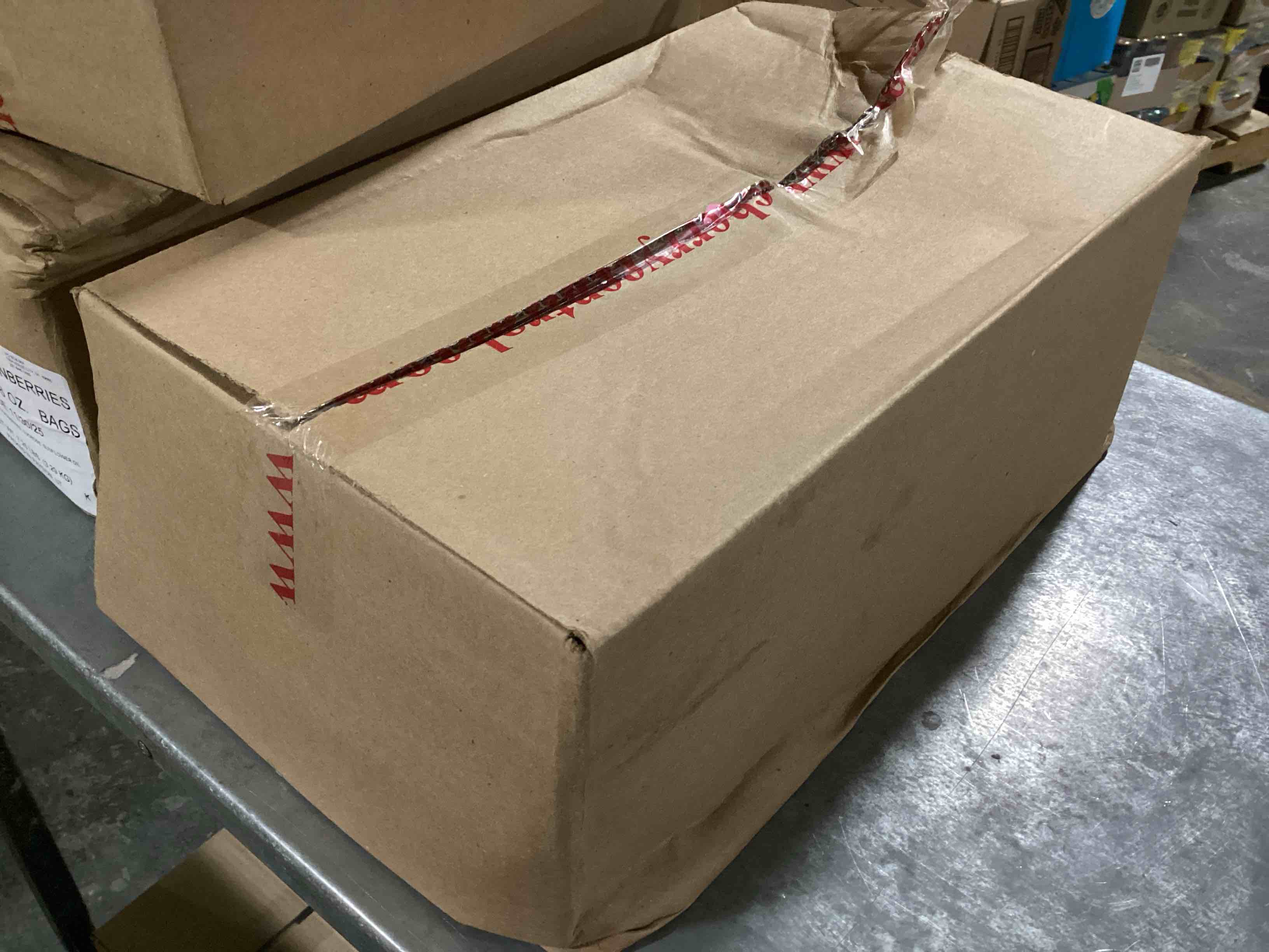 Condition photo showing New/Like New for case of 100 fruit haven sweetened dried cranberries bb 11.2025
