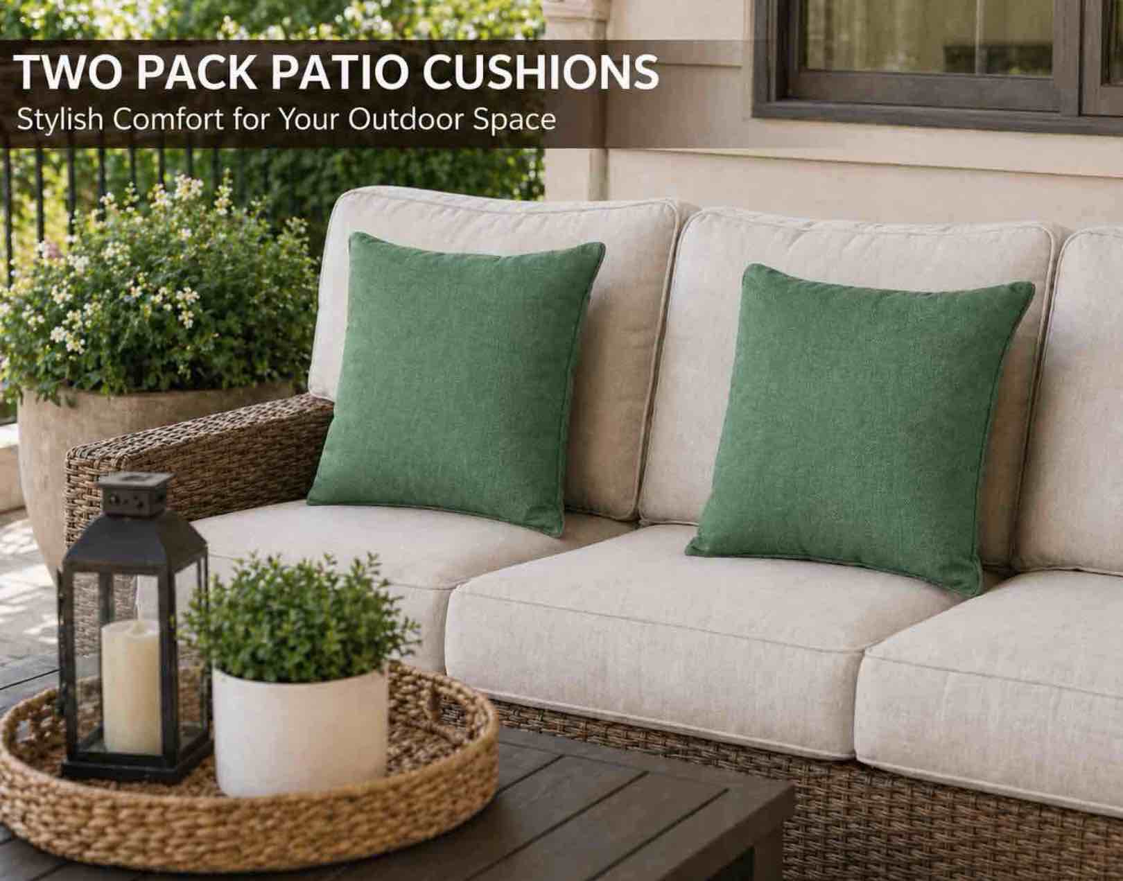 2 pack patio cushions