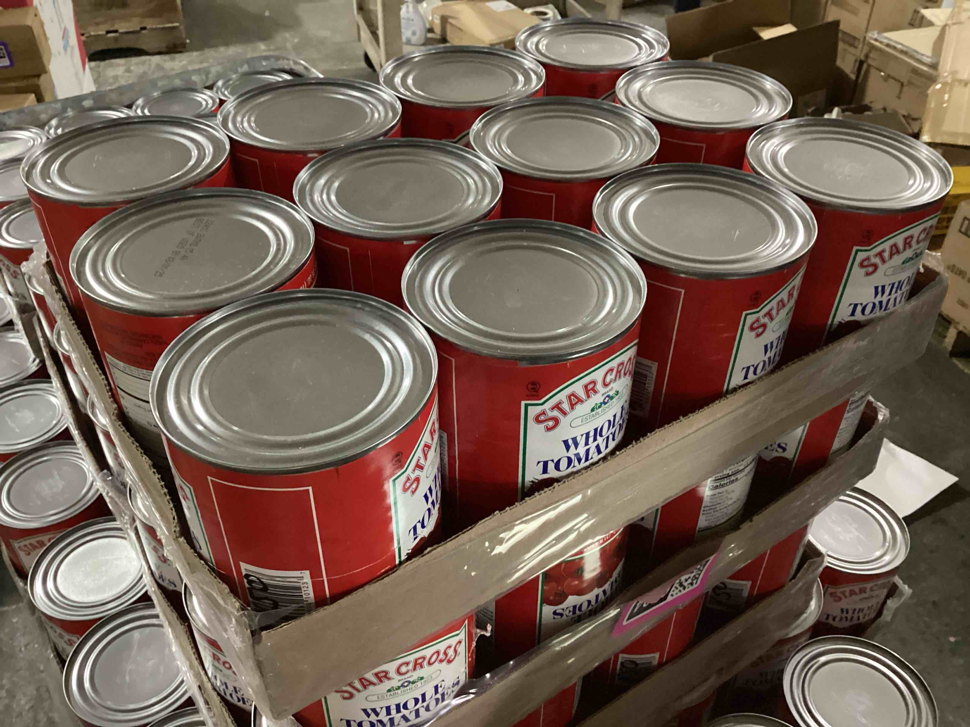 12 case star crossed 1 pound can whole tomato tomatoes