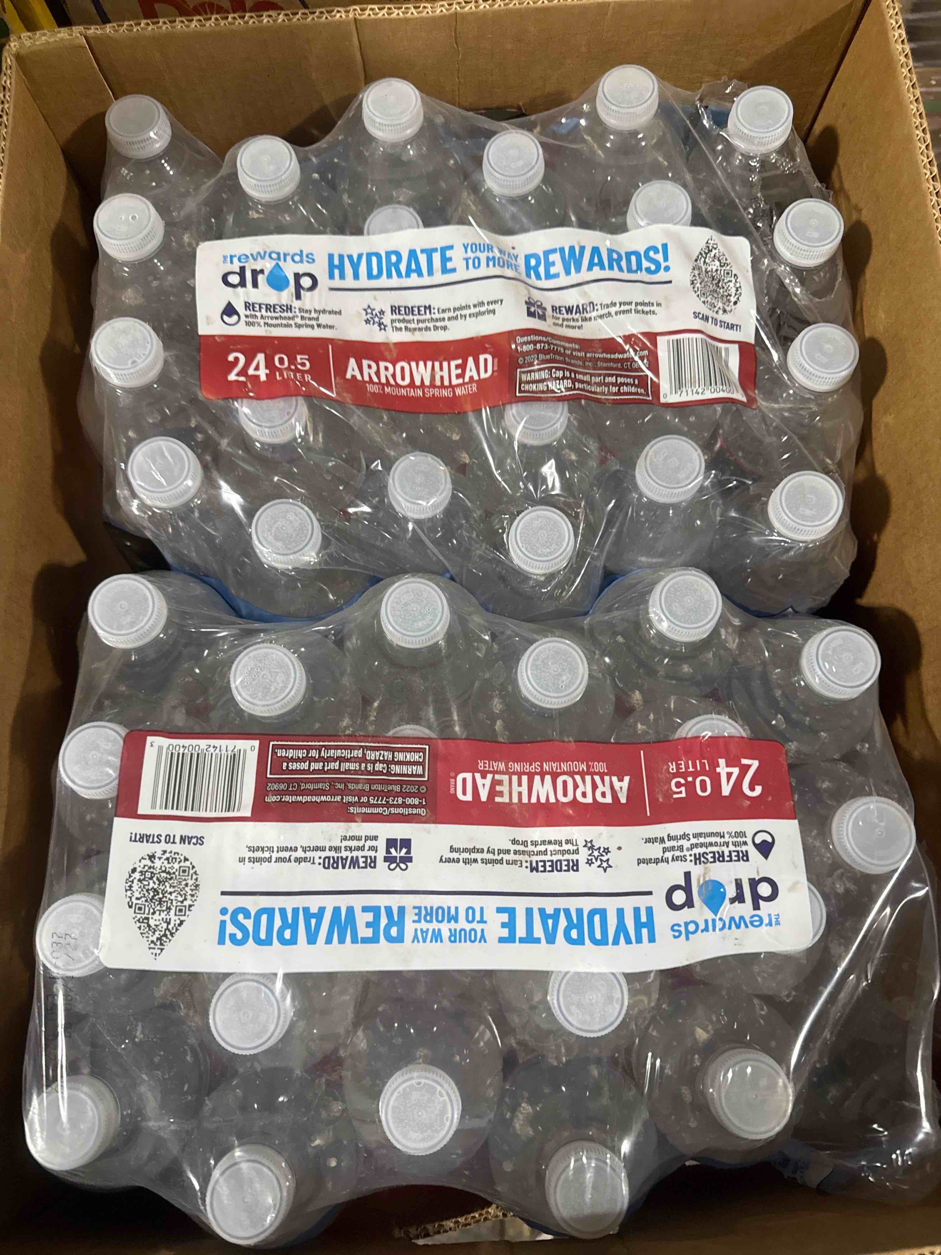 Box of Assorted Drinking Water Products 