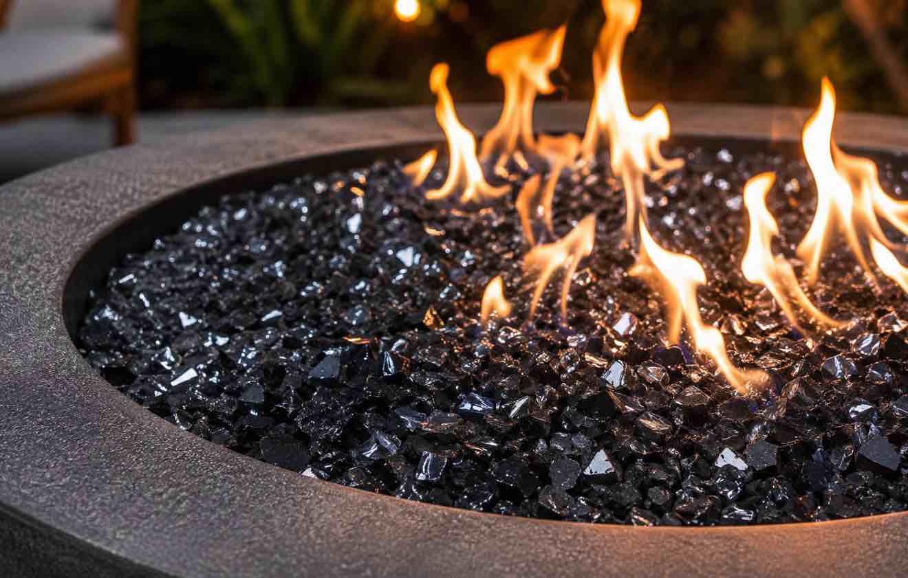 Black Fire Glass 10Lb Bag 