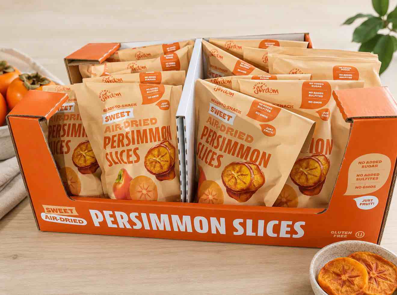Whitney Jordan Naturals Sweet Air-Dried Persimmon Slices  16 Ounce BB Jan 2025