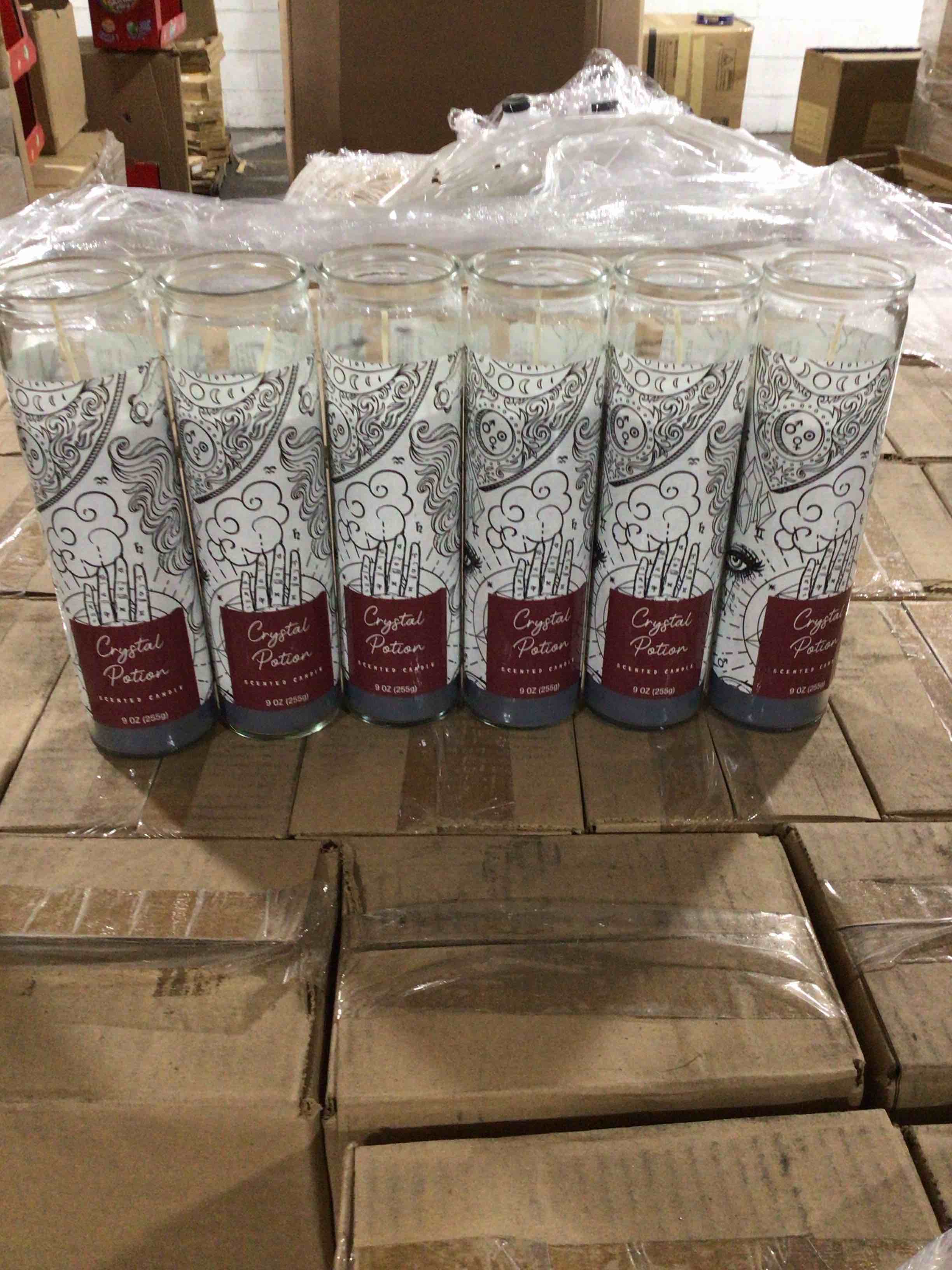 Case of 6 Crystal Potion Scented Candle 9oz