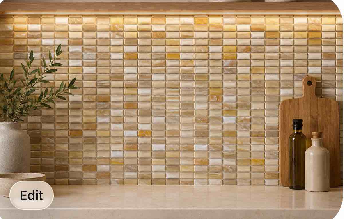 5 Sheets / 5 Sq ft: Lunada BayTile Wall Tile Bassano Silk 12”x 12” 
