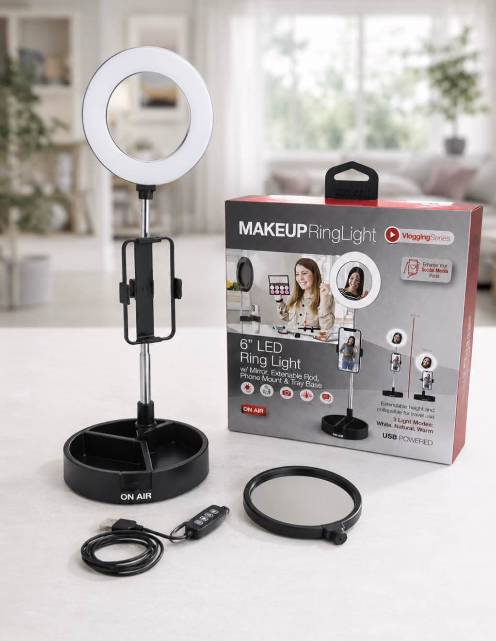 On Air Makeup LED Ring Light 6” 