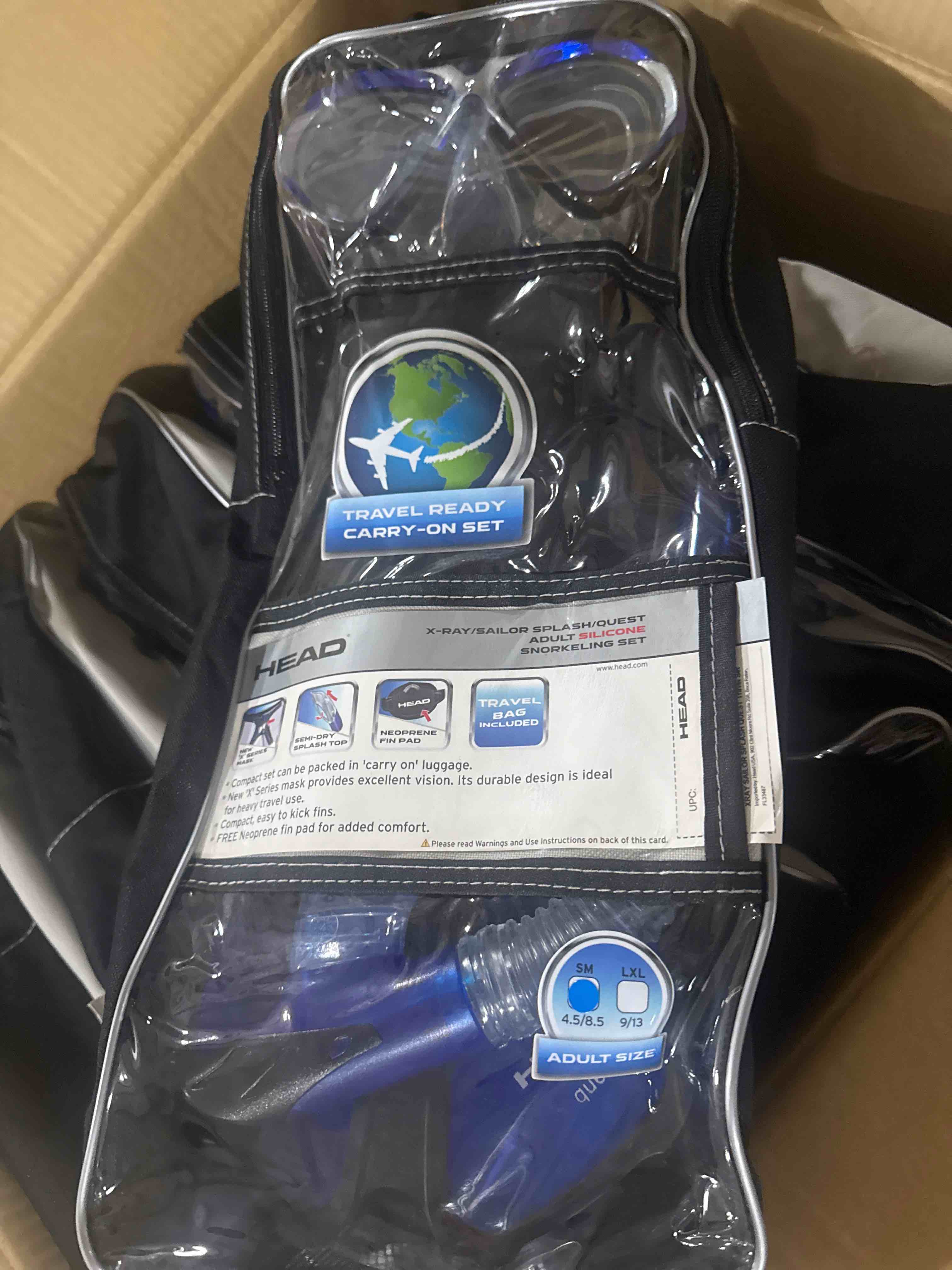 Condition photo showing New/Like New for head by mares xray sailor splash quest set (small, blue)