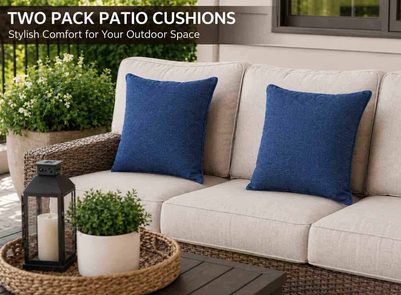 2 pack patio cushions