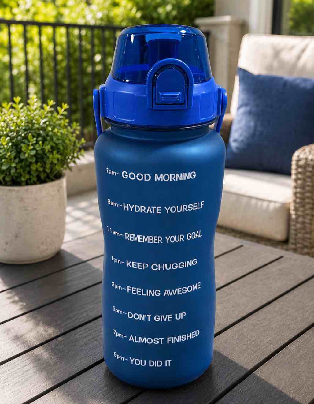 Motivational Water Bottle with Time Marker,Half Gallon Water bottle with Straw 64 oz/2.2L Gym Water Bottle, Achieve All-Day Hydration SpillProof, BPA FREE
