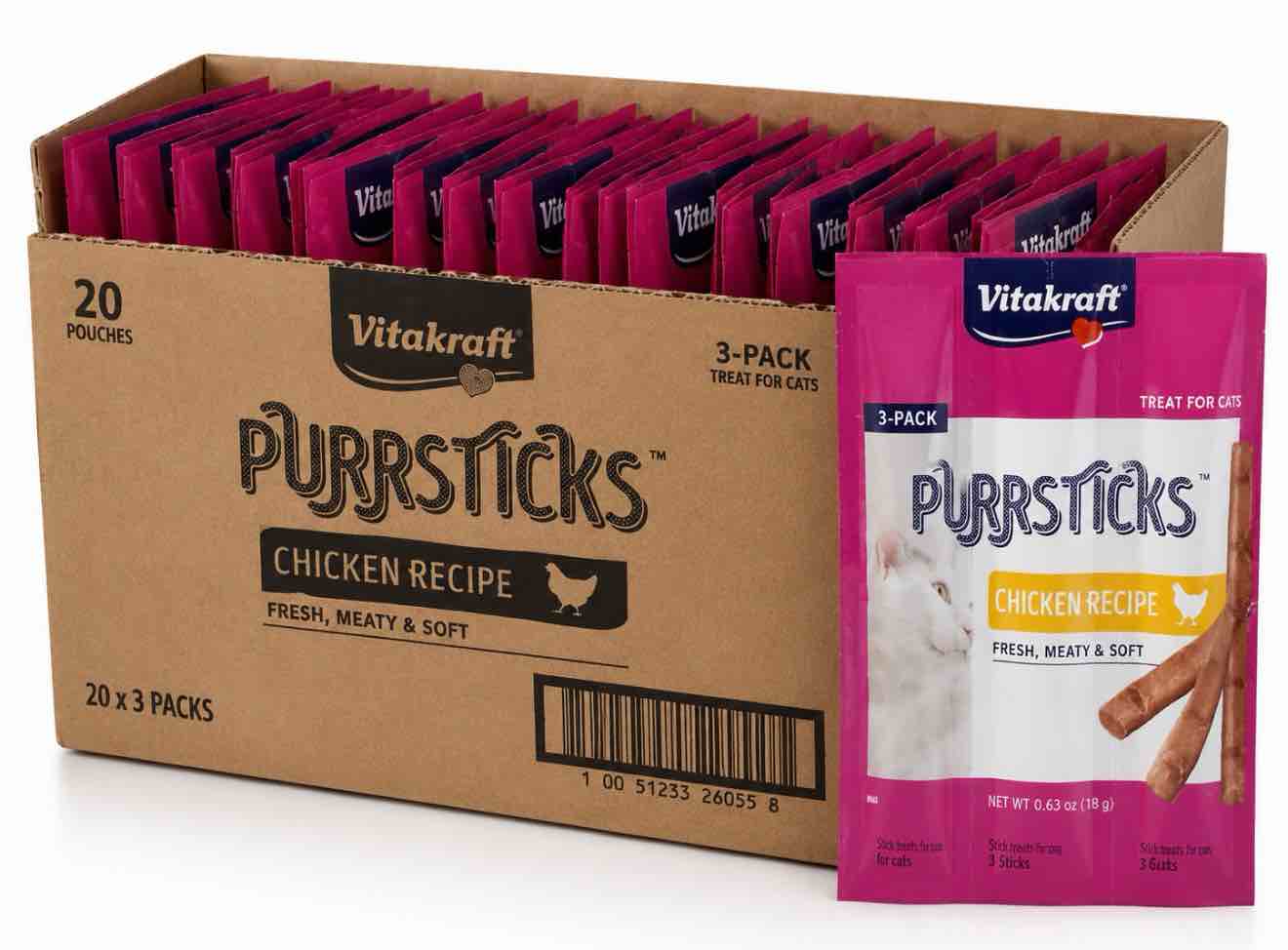 Case of 20 Vitakraft Treaties Chicken Recipe 3 Pack  BB 1/2026