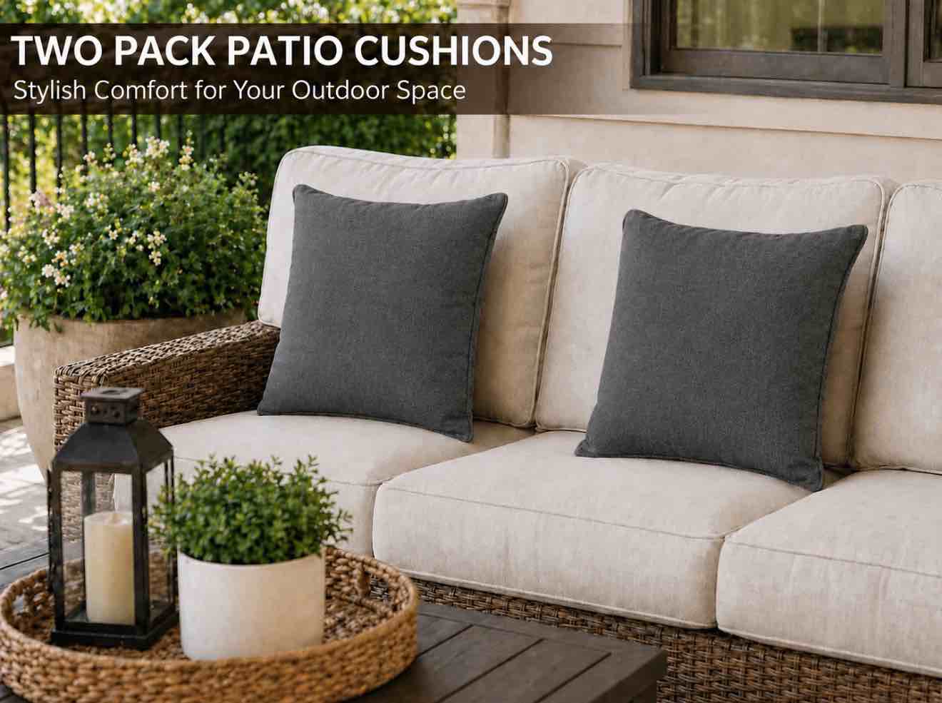2 pack patio cushions