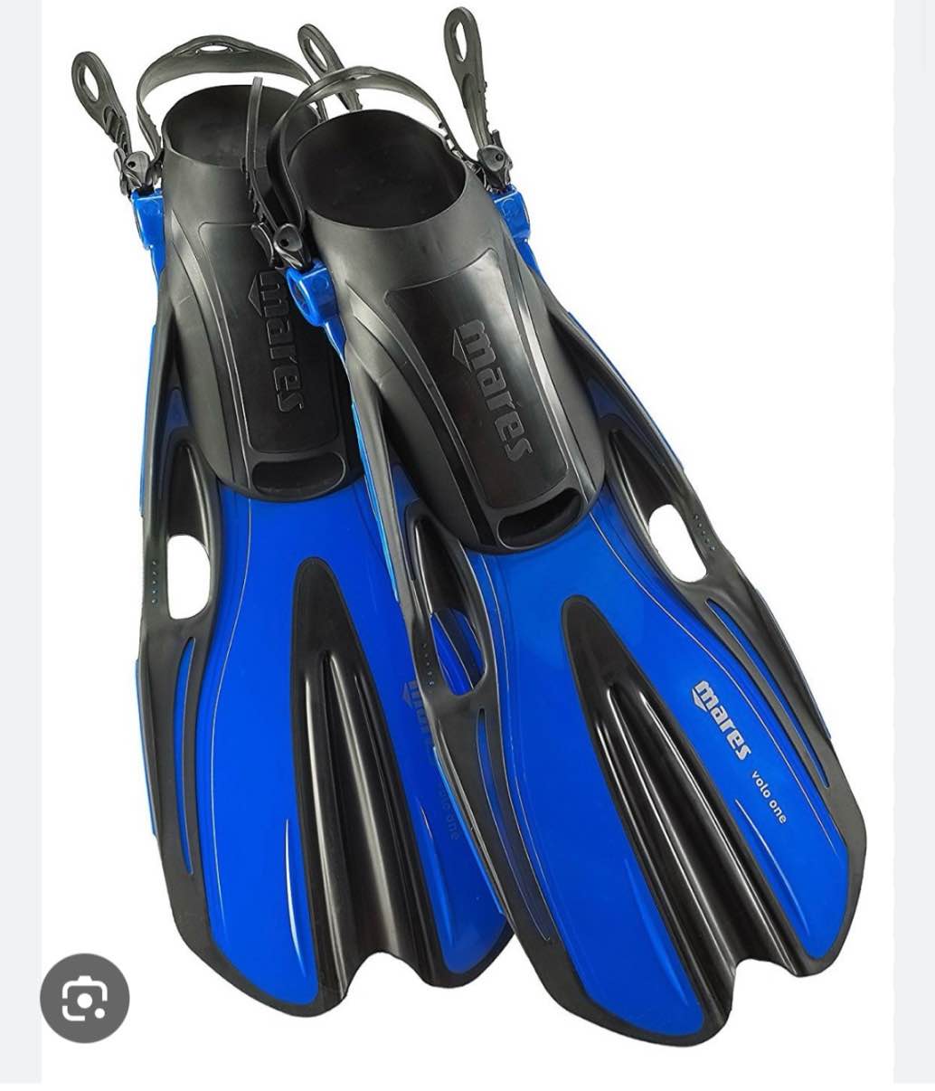 M/L Mares Volo One Unisex Snorkelling Fin Open Heel - Blue, Size 5.5 To 9