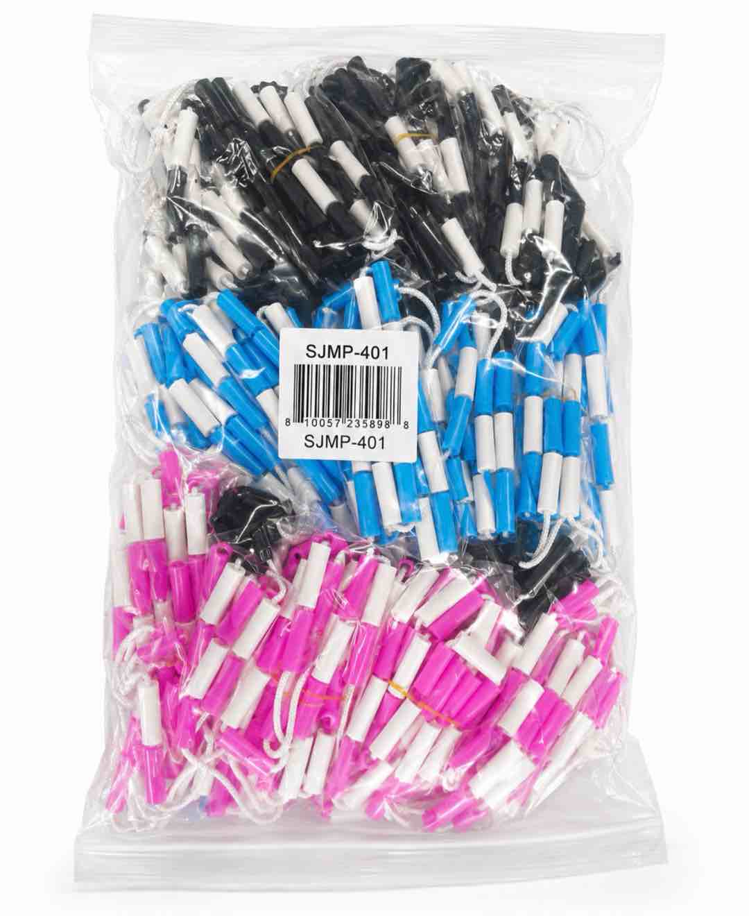 Jump Rope 12-Pack - Pink, Blue, Black and White Skip Ropes for Exercise - Outdoor Jump Rope for Kids, Adults and Athletes - Family Fun Toys and Games