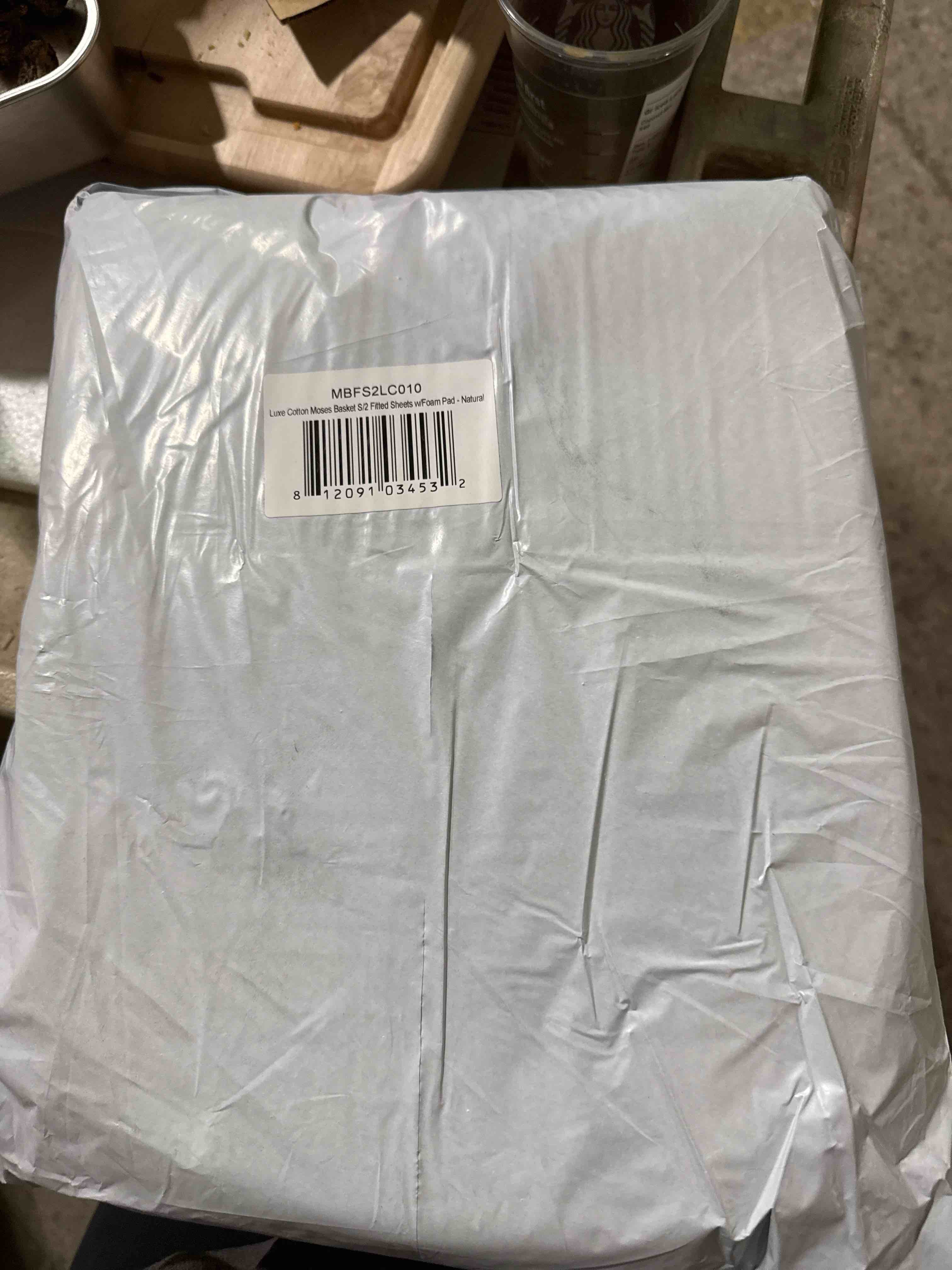 Condition photo showing Brand New for (case of 20)tadpoles luxe cotton set of 2 moses basket fitted sheets with foam pad - natural (b091bpzb5h)