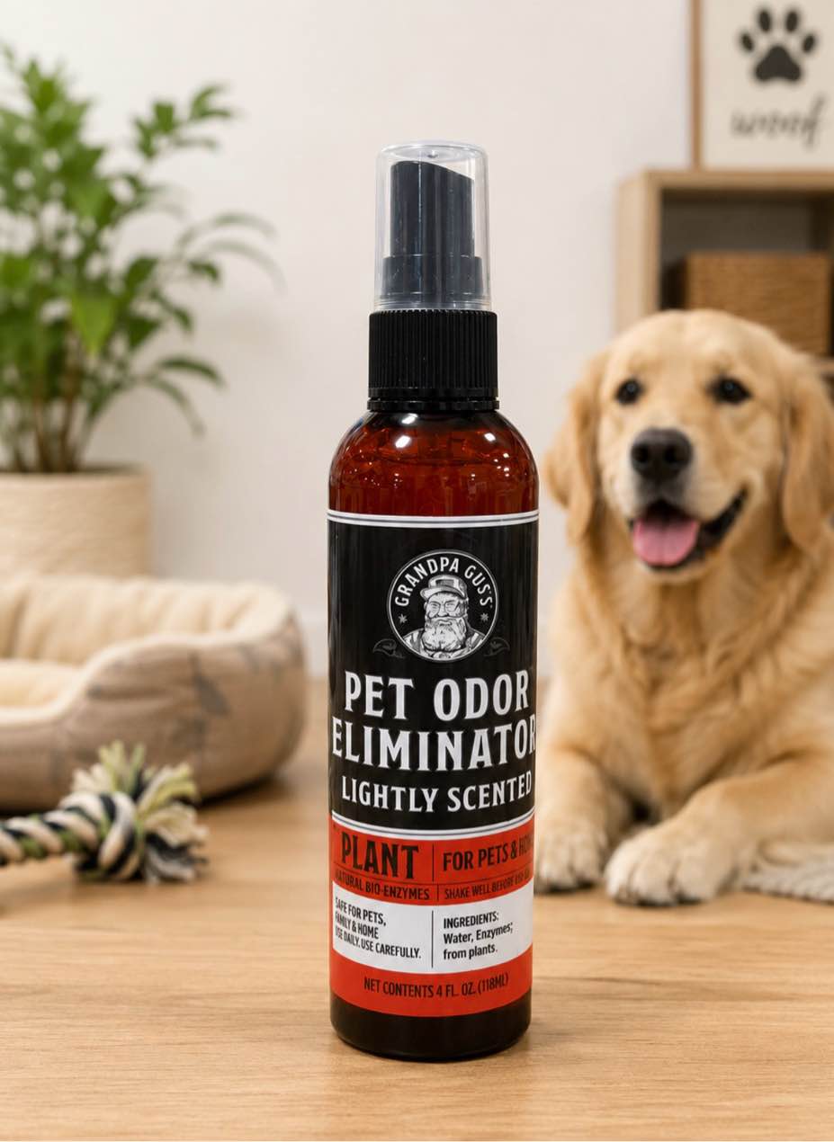 Grandpa Gus’s pet odor eliminator unscented 4 ounce