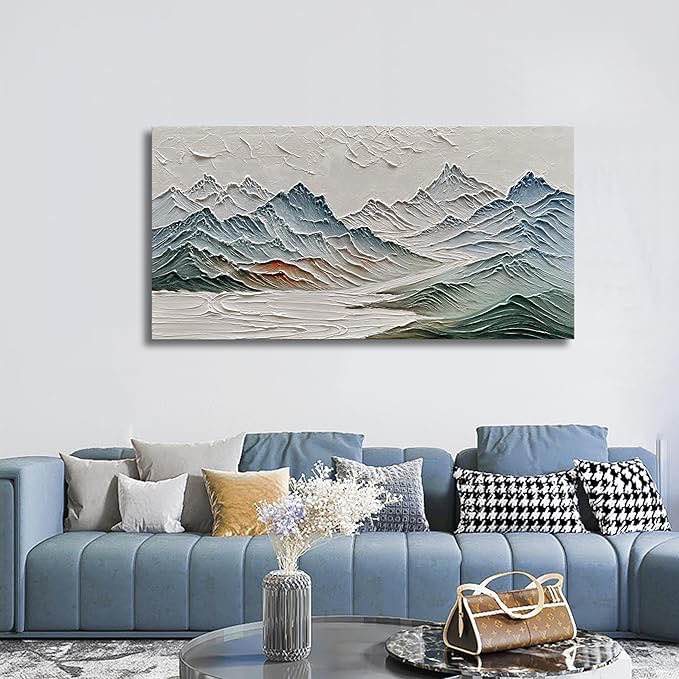 art modern abstract art oil painting mountain landscape home office corridor wall decorative art large oil painting 24x47 inches