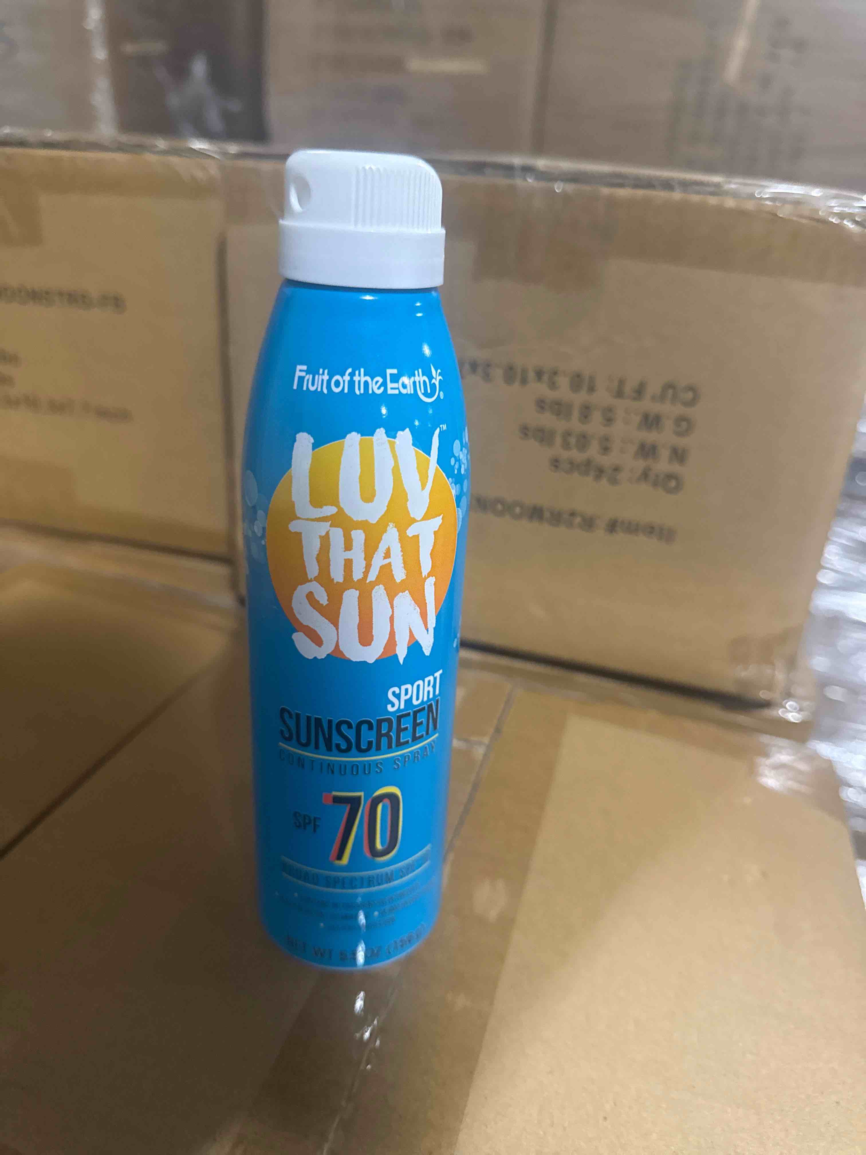 Condition photo showing New/Like New for pack of 2 luv that sun sport sunscreen spf 70