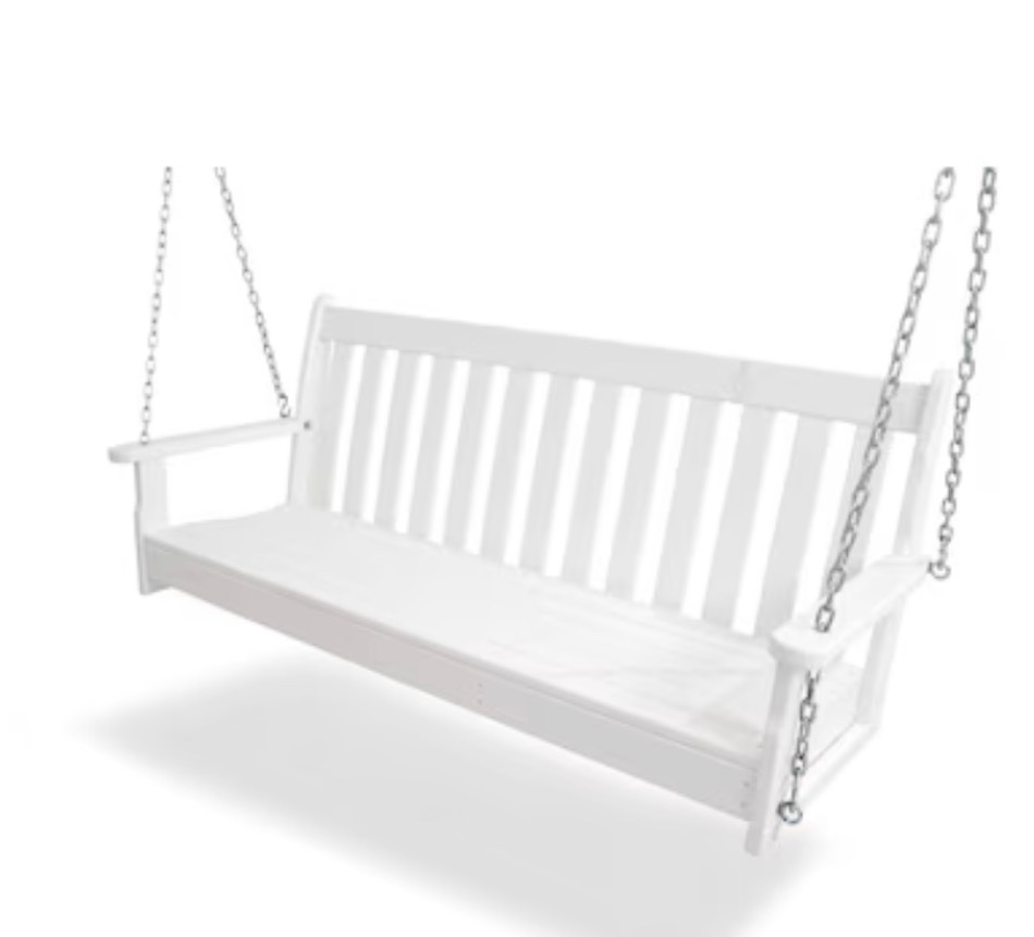 hinkle chair company 3’ porch swing white