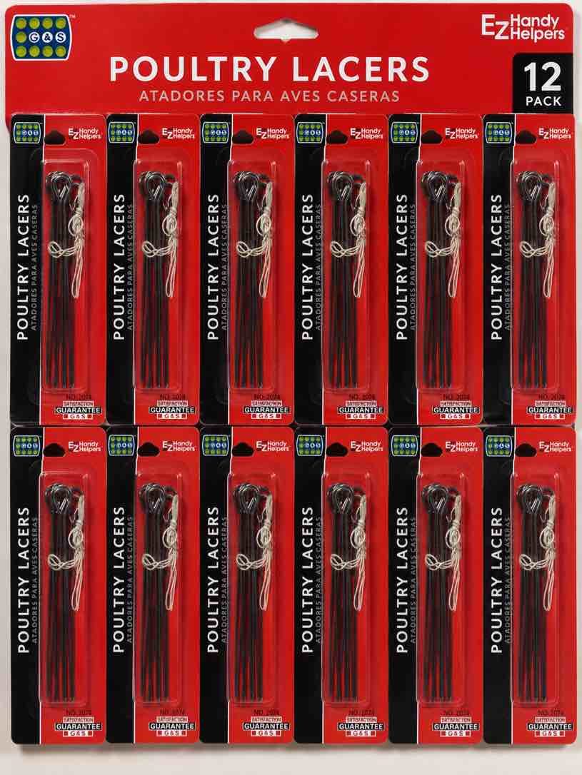 Case of 12 Handy Helpers Poultry Lacers, Set of 8
