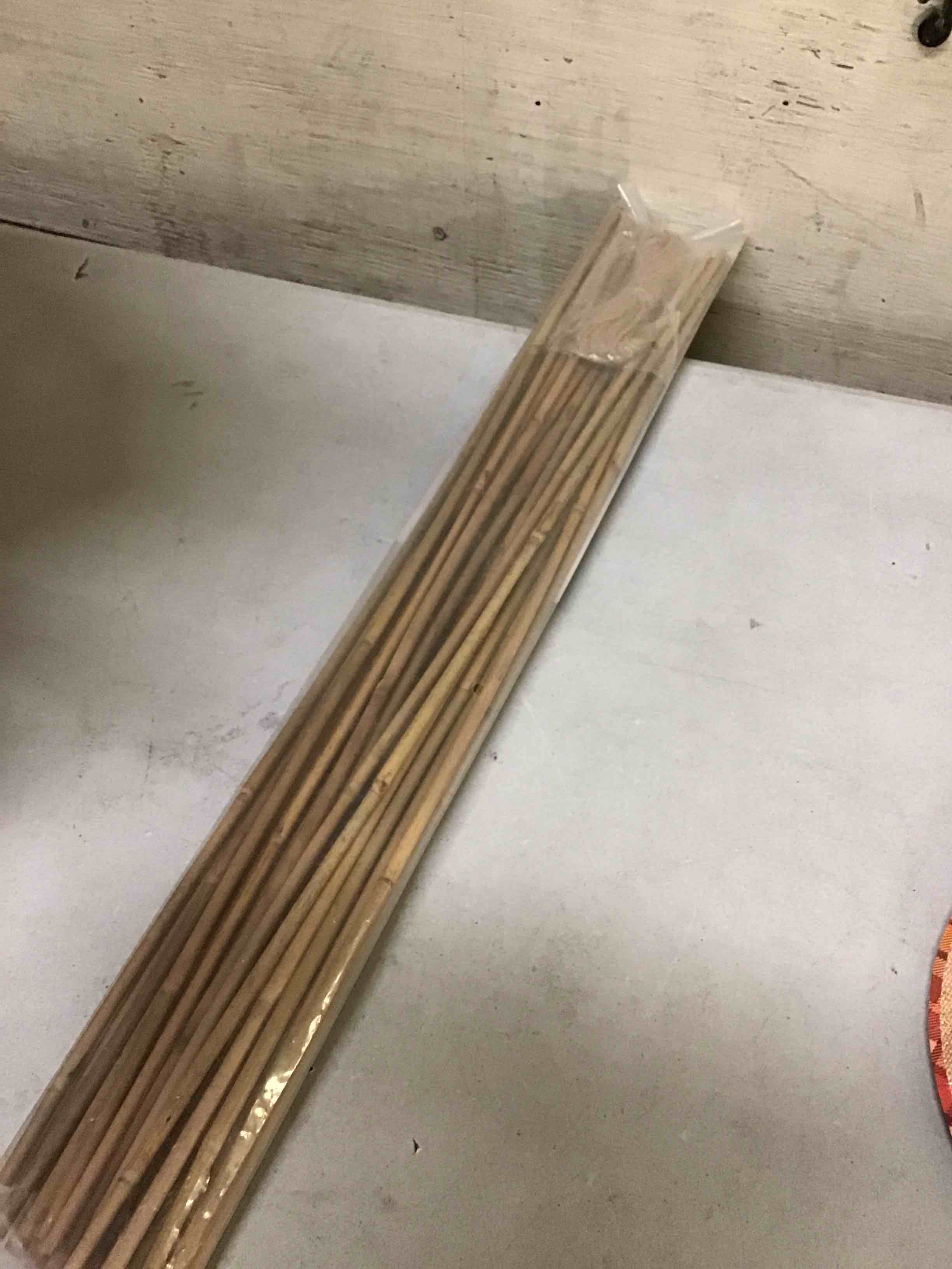 Condition photo showing New/Like New for vicaverde natural bamboo stakes for plants (25-pack) with jute twine, 2 feet eco-friendly garden sta