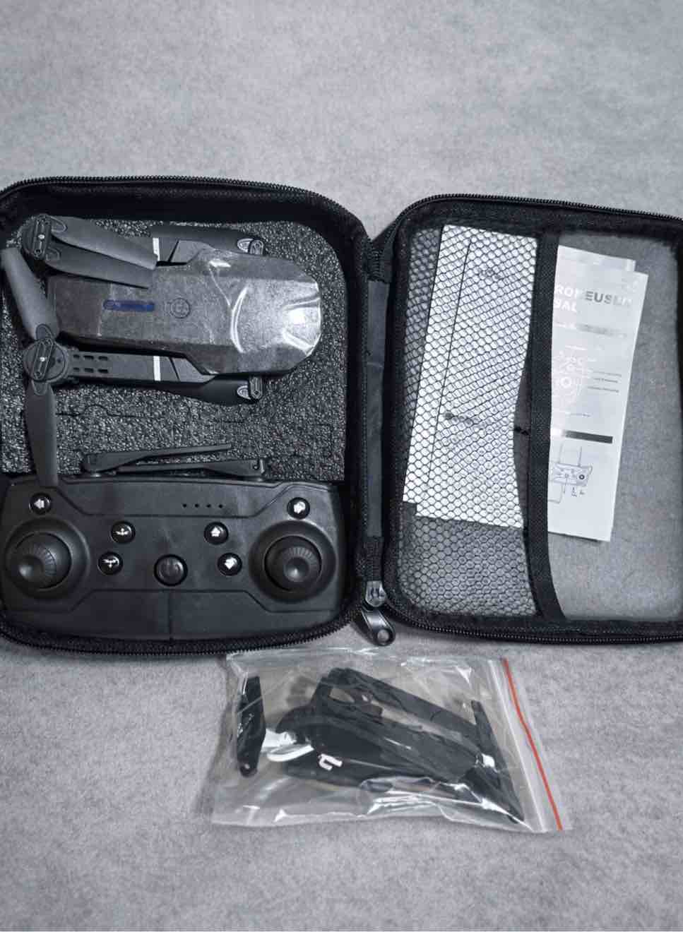 Condition photo showing New/Like New for e88 drone with hd camera, fixed height hover, 360° stunt flip, 90° adjustable lens, foldable rc quadcopter for beginners, indoor outdoor flying toy.