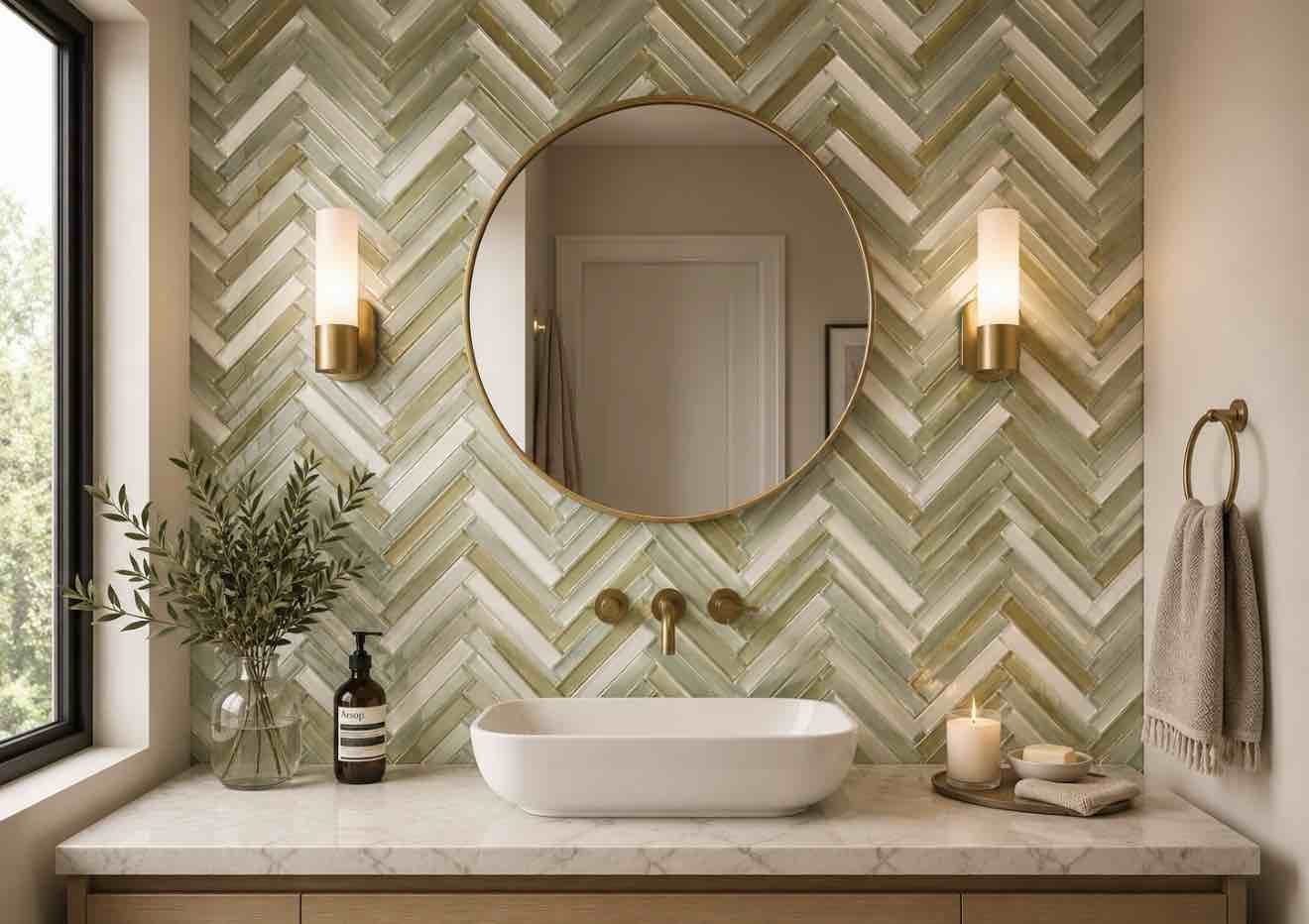 5sq ft tommy bahama 1/2 x 4 socotra mix wall tile - bid per sq ft