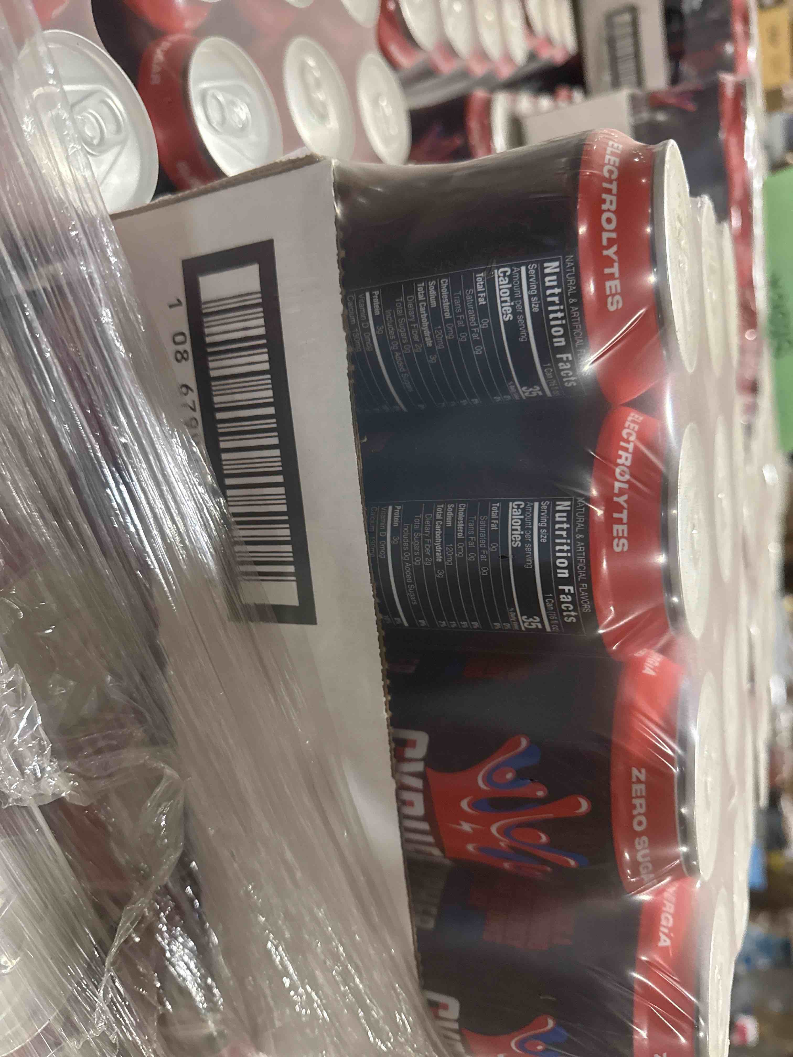 Condition photo showing New/Like New for cypher wild fruit punch zero sugar energy drink - 3g whey protein, 0g sugar, 260 mg caffeine, non-carbonated, high-performance, sugar-free drink for sustained energy and focus - 12-pack, 16 oz cans (bb 4/11/26)