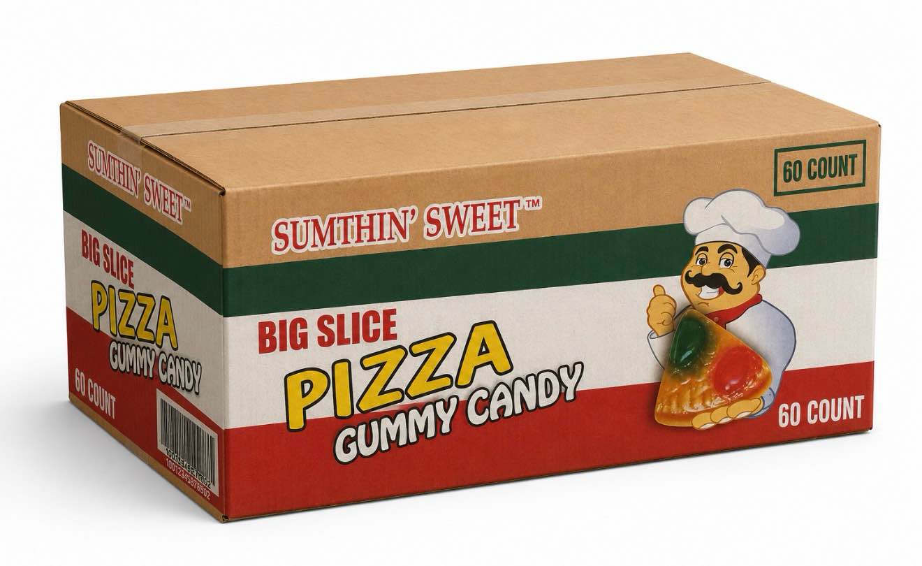 Case of 60 pizza gummy candy
