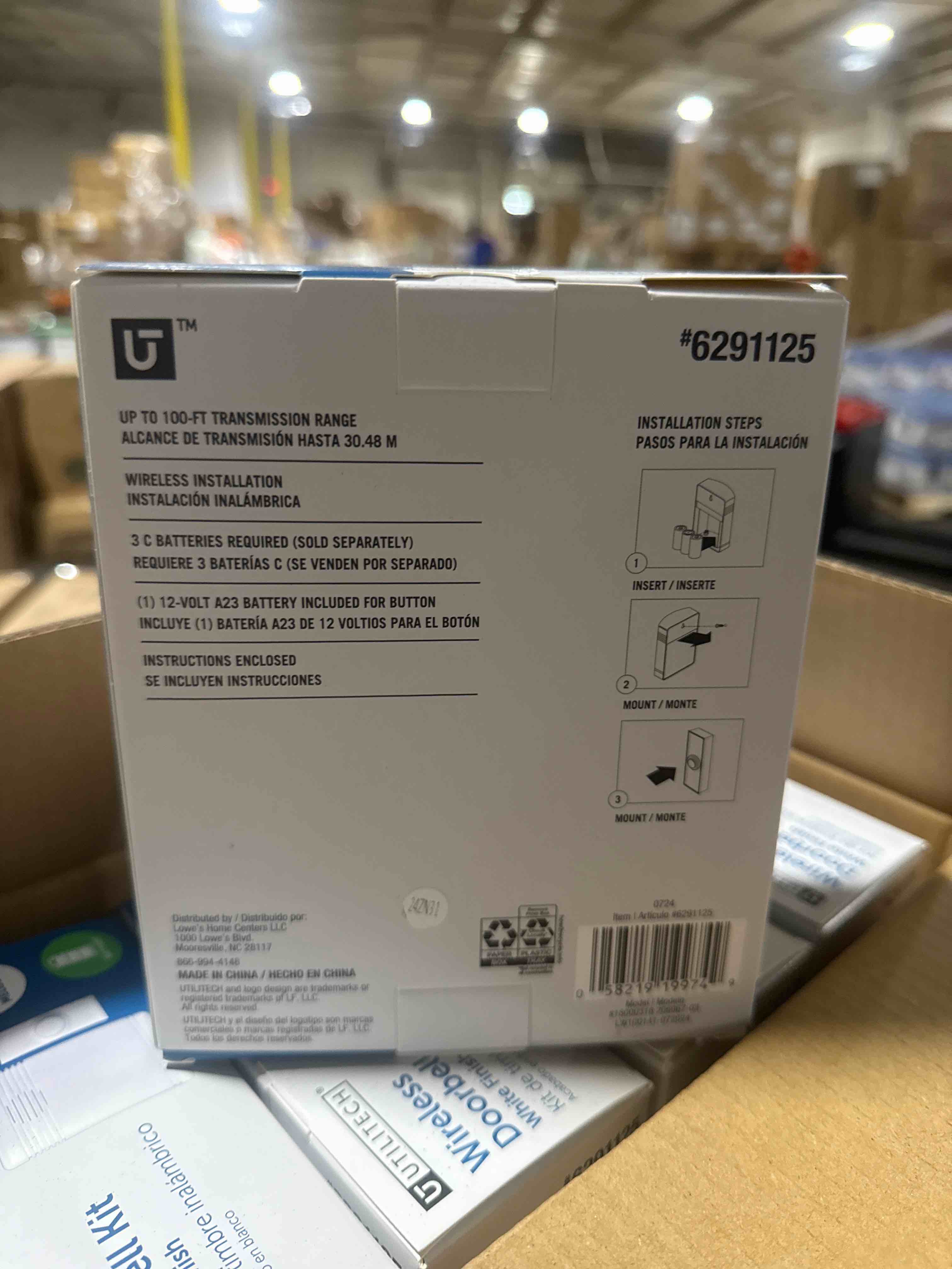 Condition photo showing New/Like New for utilitech wireless doorbell kit white finish 