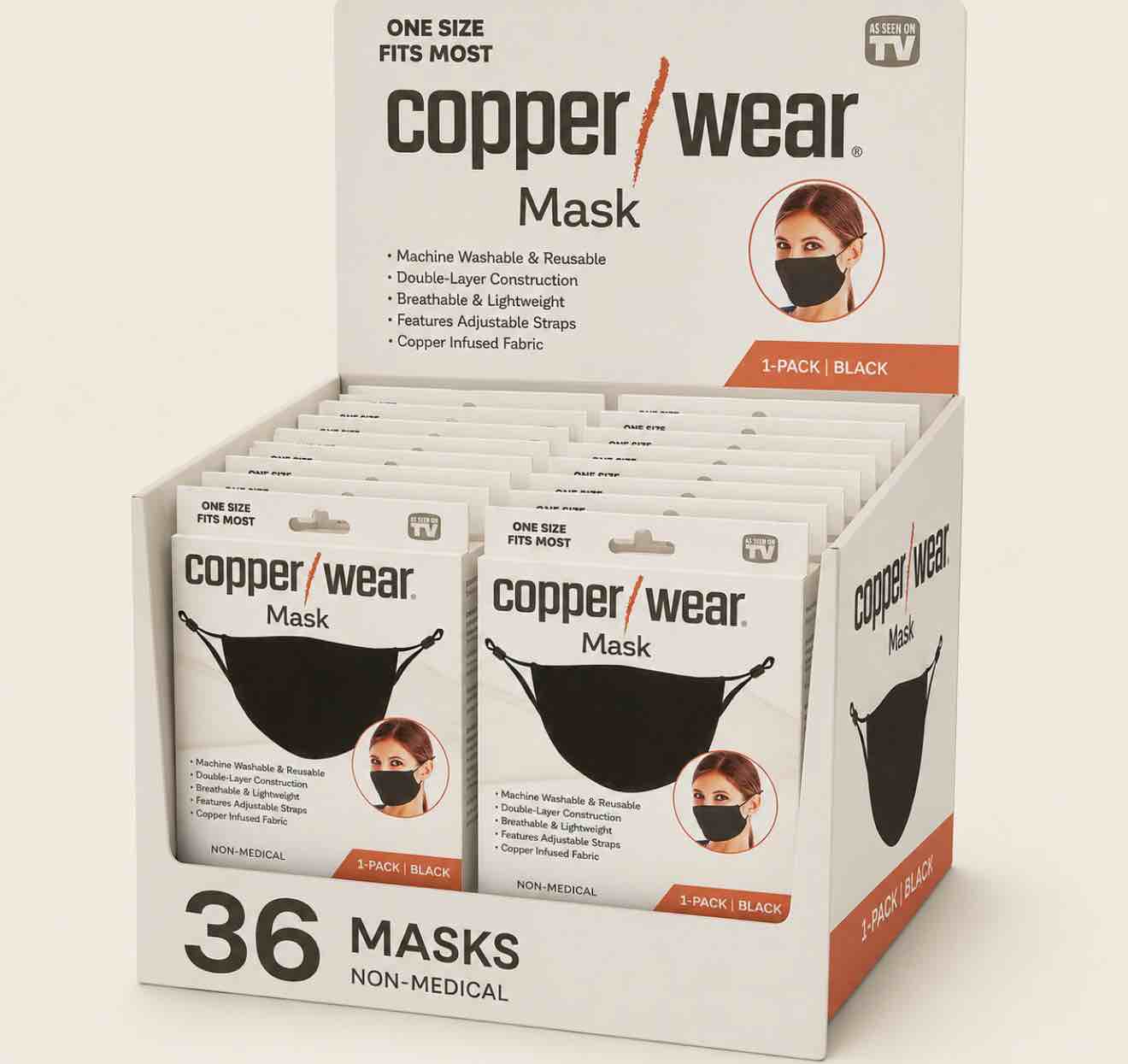 case of 36 copperwear protective copper mask - 1.0 ea