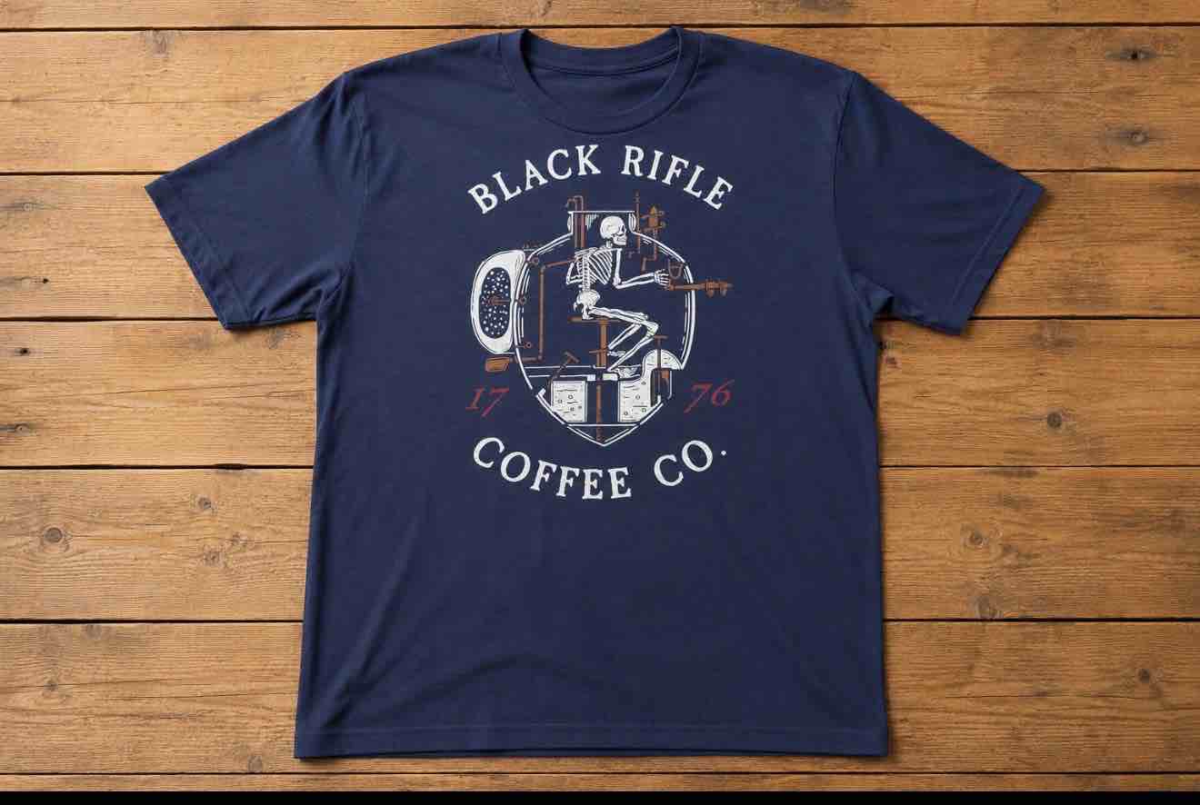 Condition photo showing New/Like New for size x-large black rifle coffee company undersea warfare t-shirt
