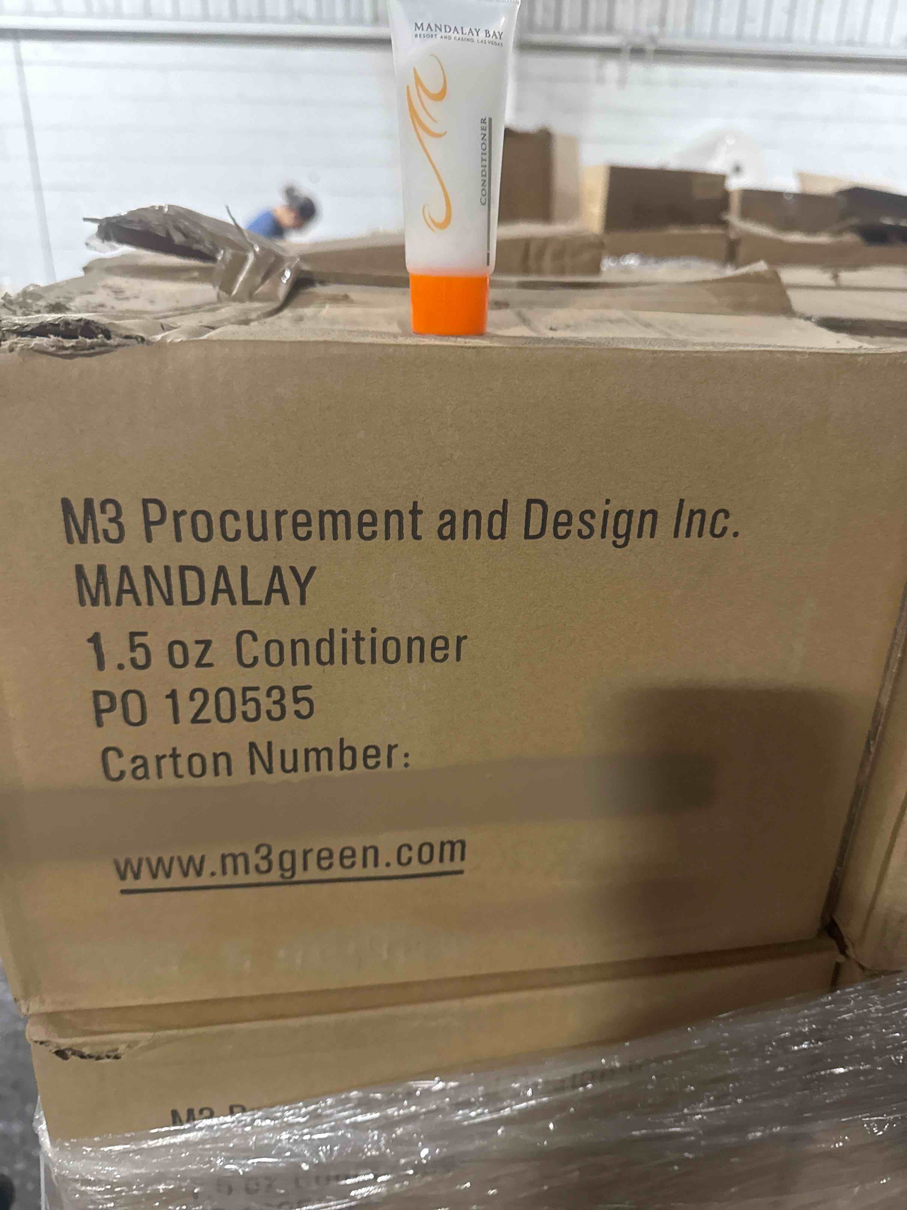 Condition photo showing Good Condition for case of 200 mandalay conditioner travel size 1.5 oz