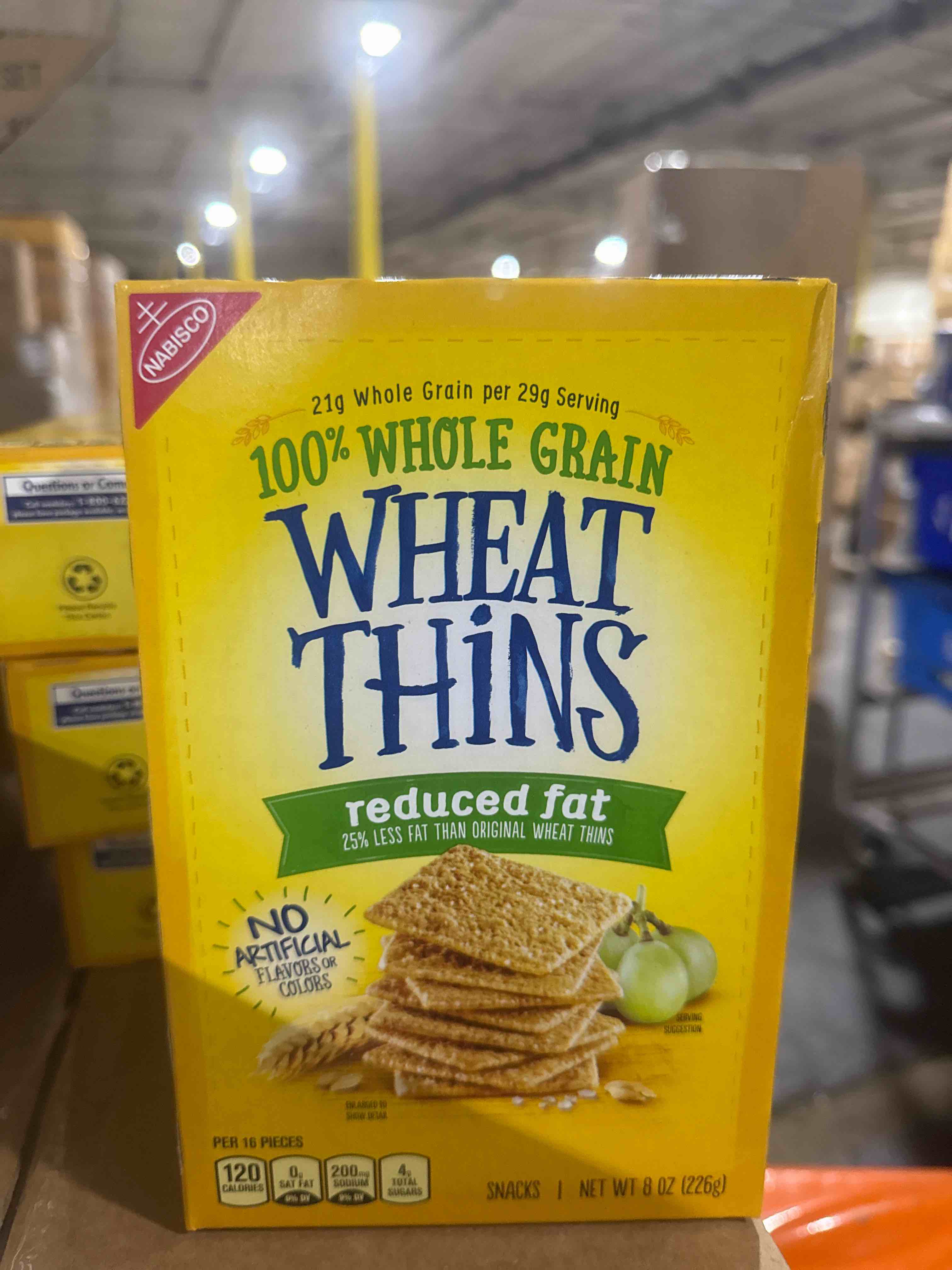 Condition photo showing New/Like New for wheat thins reduced fat whole grain wheat cracker snacks - 8oz bb 8/2026 