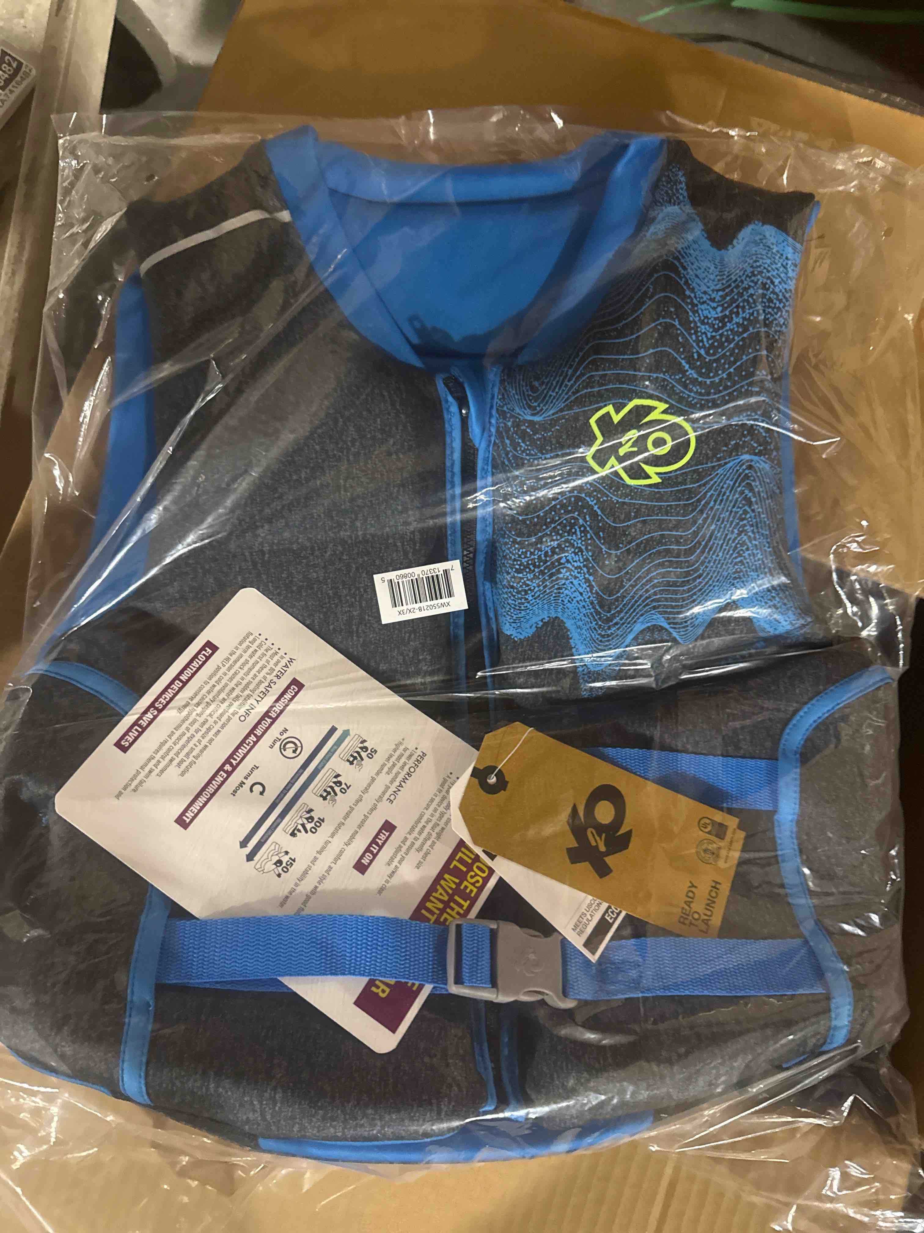 Condition photo showing New/Like New for adult water sports life vest | comfortable & secure size 2xl/3xl 