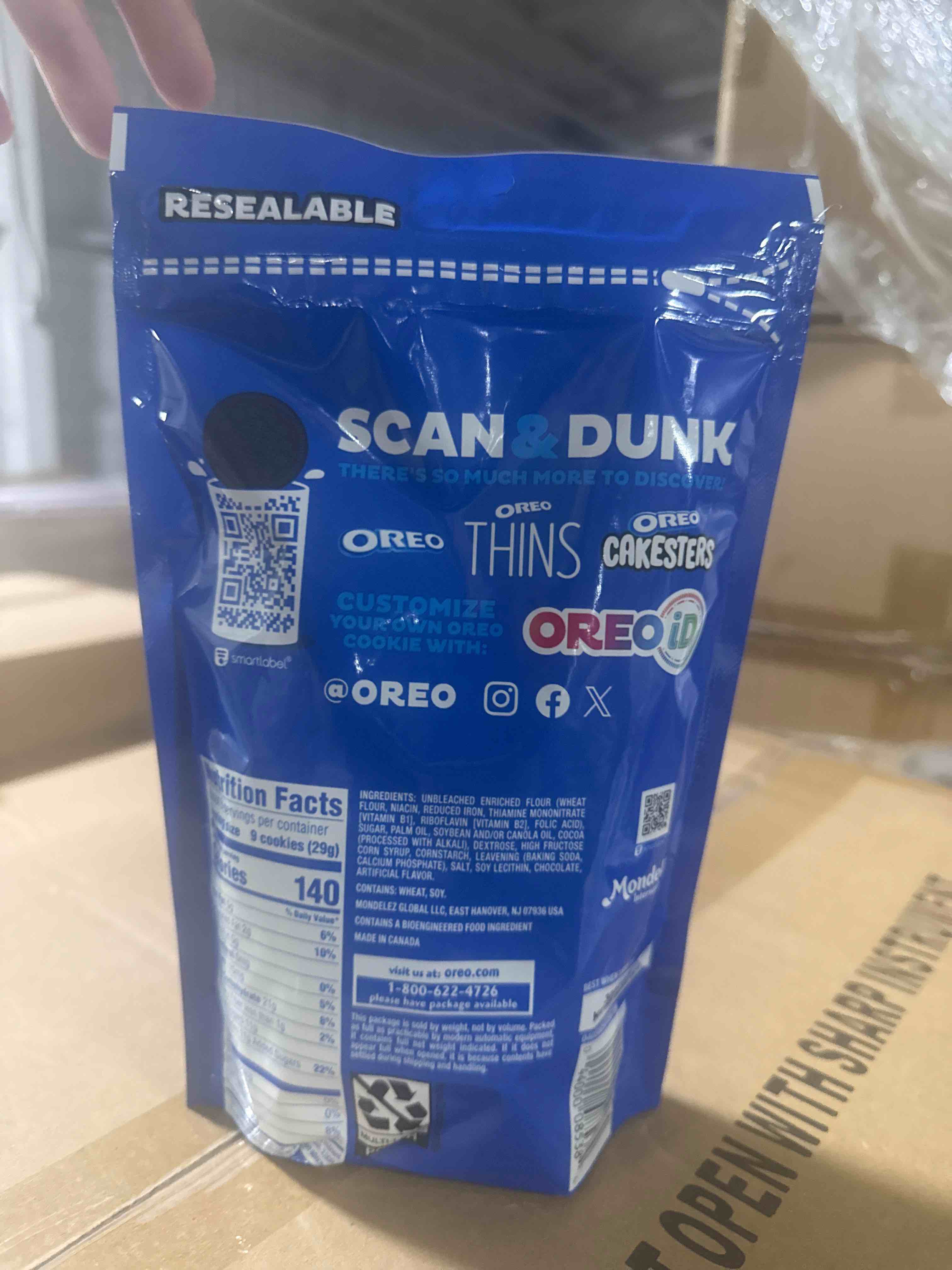 Condition photo showing New/Like New for oreo minos chocolate flavor crème 8oz (bb 8/30/26)