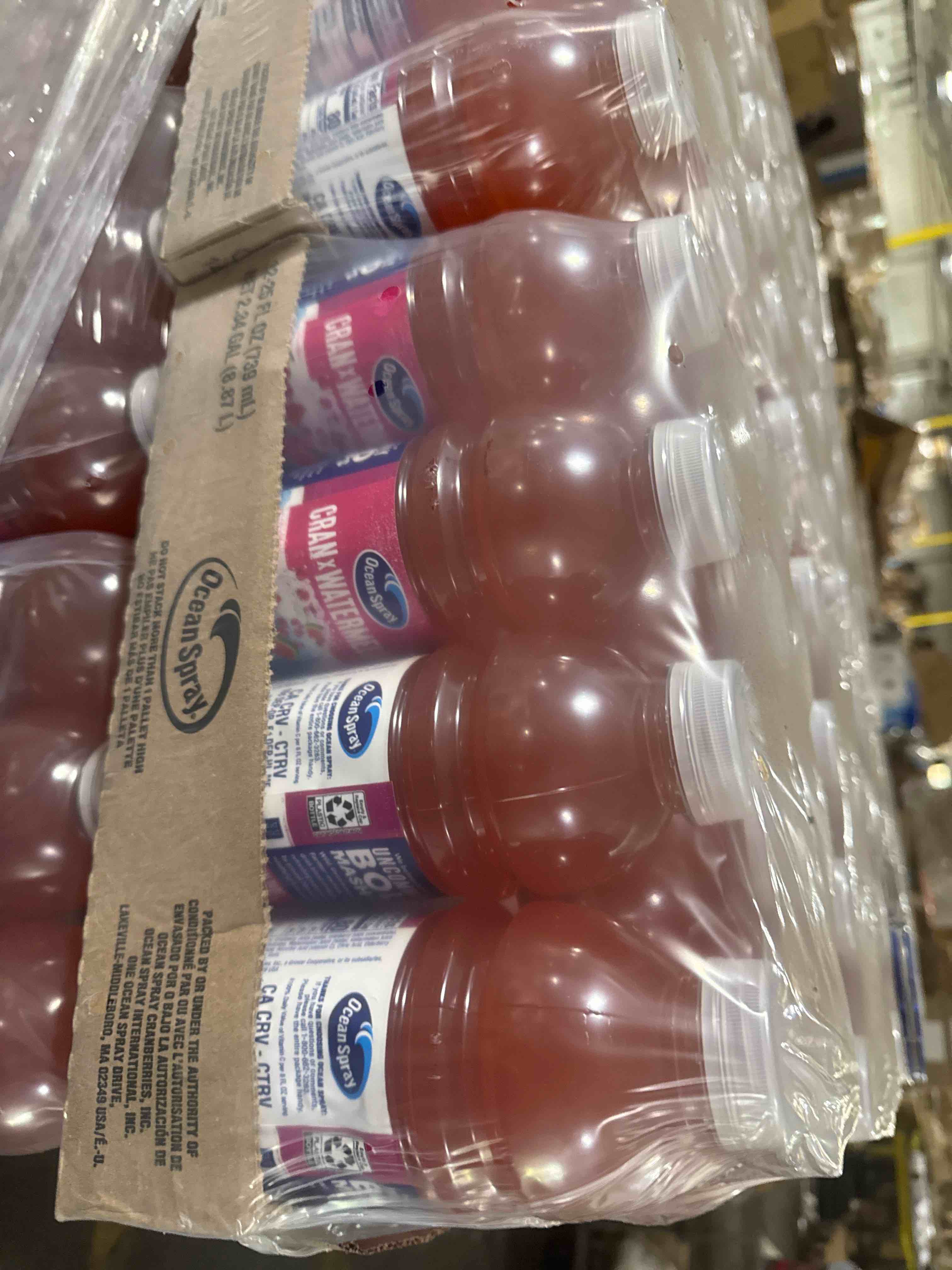 Condition photo showing New/Like New for 12 - pack ocean spray® cran-watermelon juice drink, 25 fl oz bottles bb june 2026